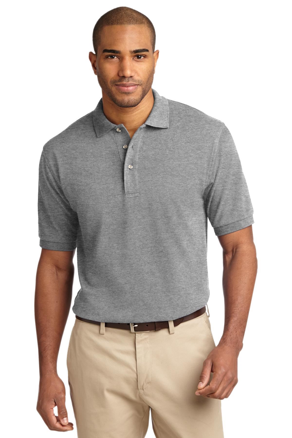 Port Authority Mens Short Sleeve Heavyweight Cotton Pique Polo Shirt K420 - Picture 23 of 42