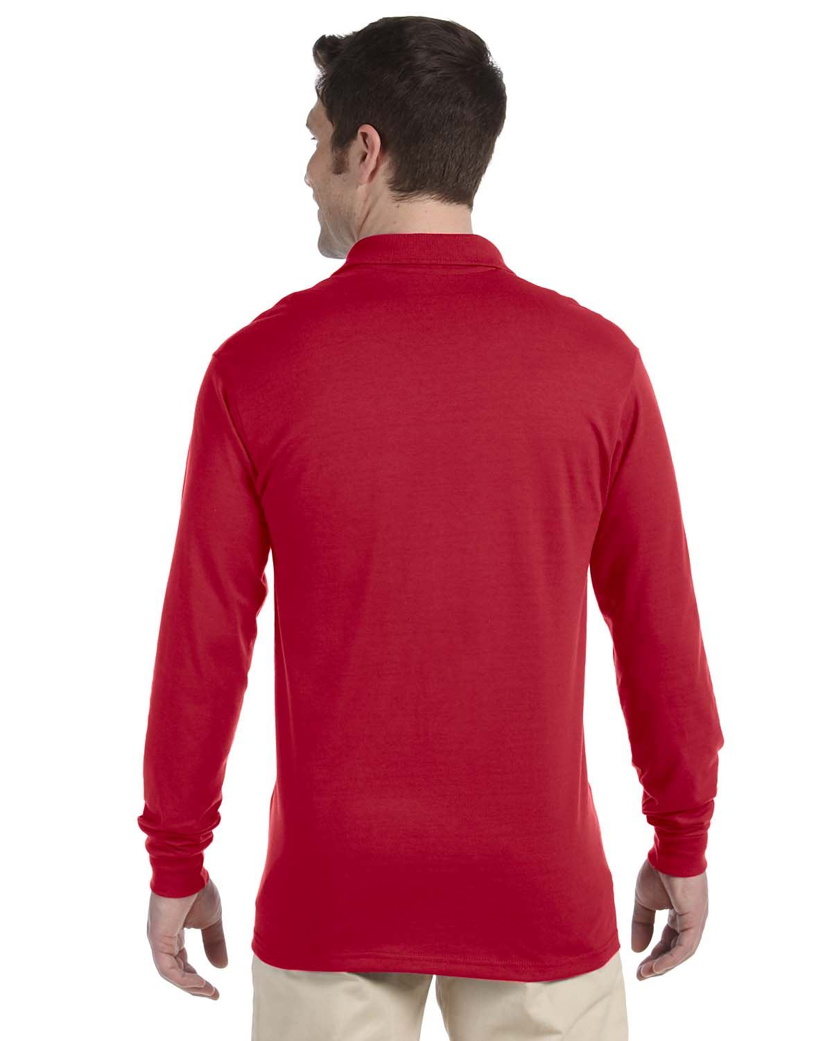 Jerzees Mens Spotshield Long Sleeve Jersey Polo Shirt 437ML - Picture 18 of 22