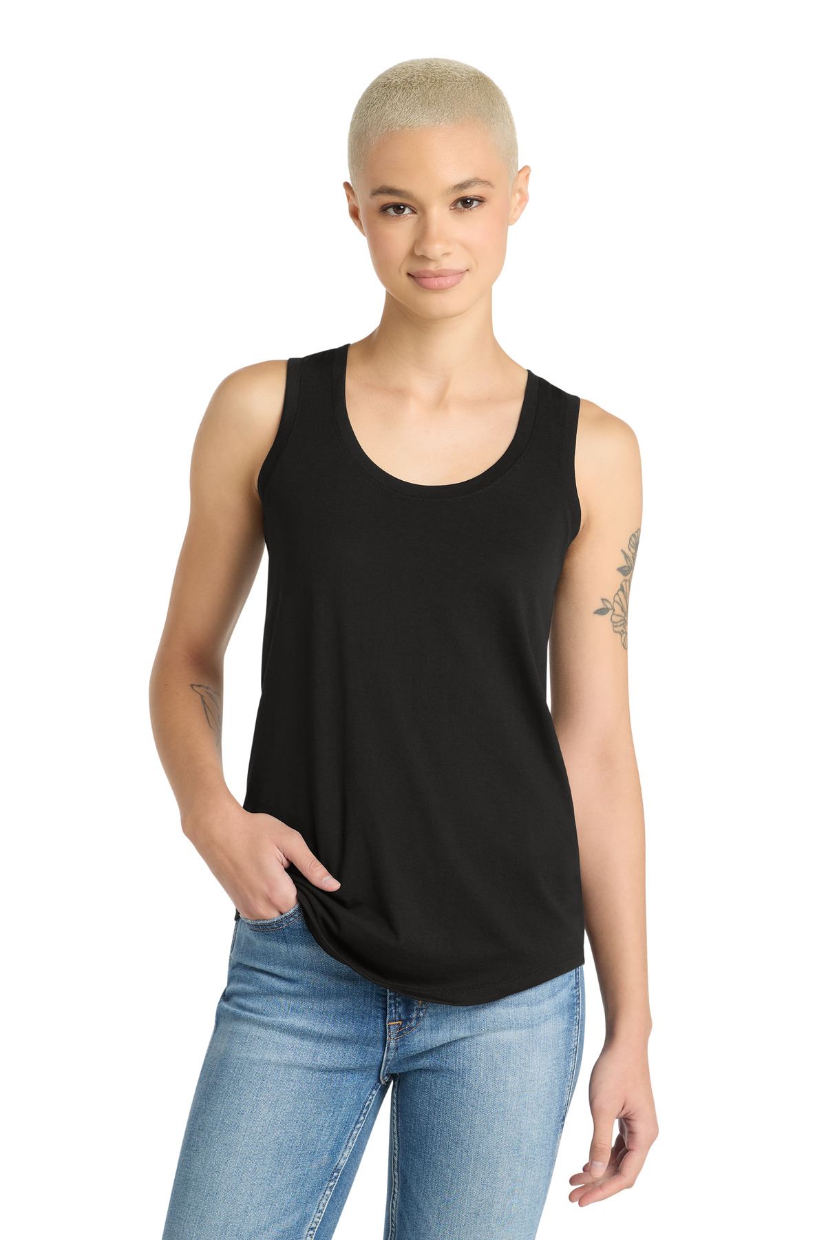 District Women’s Perfect Tri Racerback Tank. DM138L