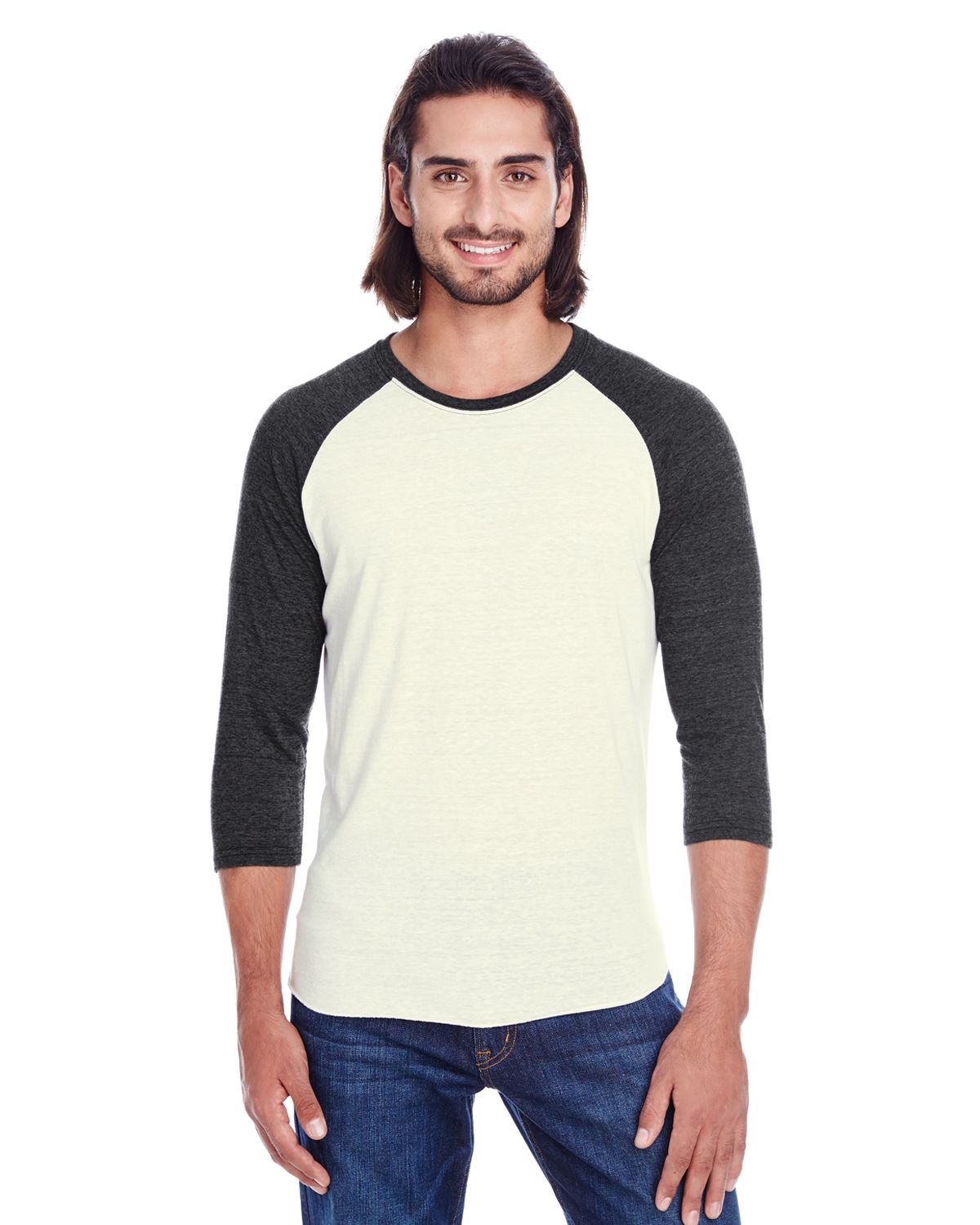 Threadfast Apparel T-Shirts Unisex Triblend 3/4-Sleeve Raglan 302G - Picture 6 of 26