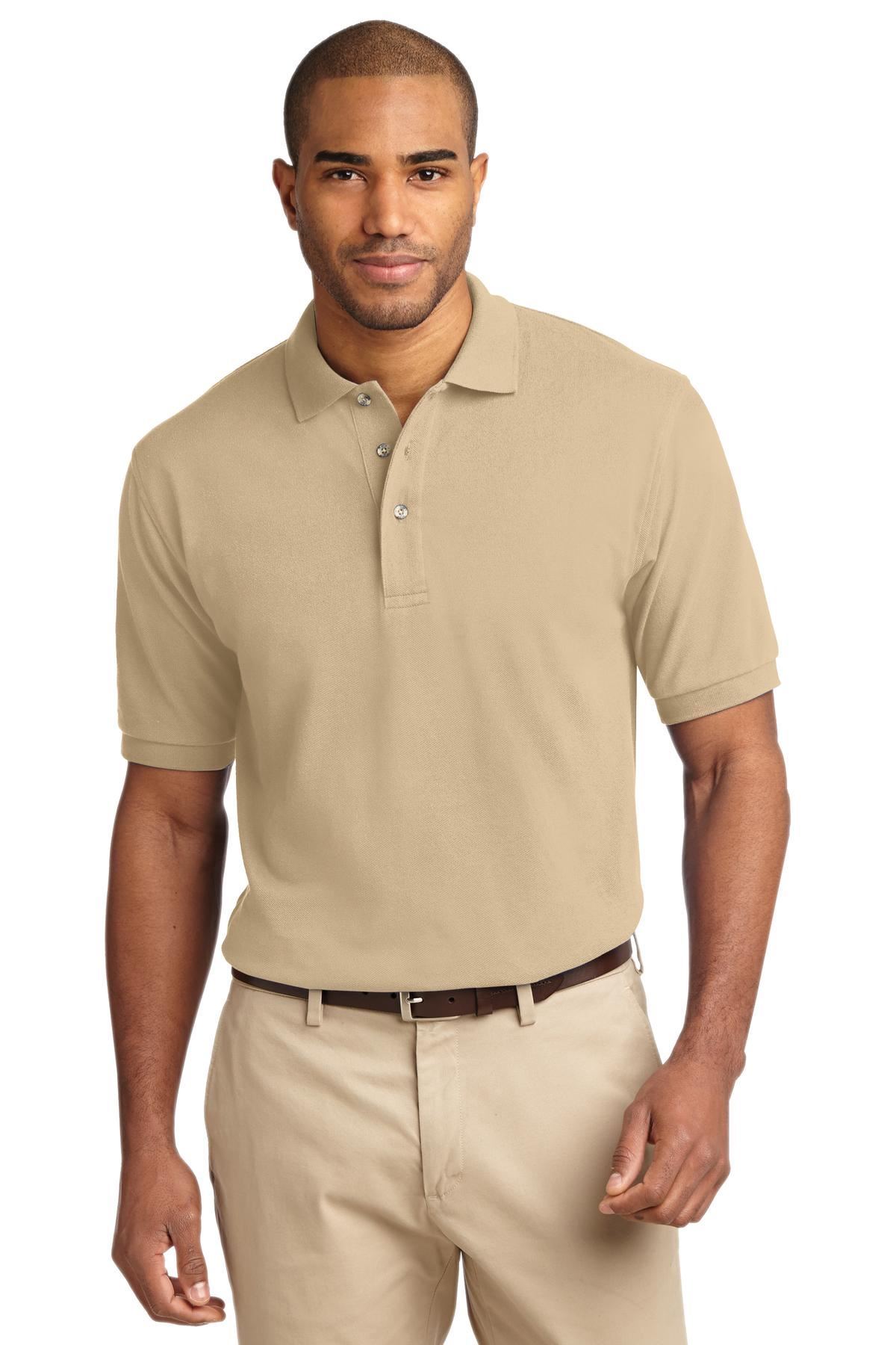 Port Authority Mens Short Sleeve Heavyweight Cotton Pique Polo Shirt K420 - Picture 35 of 42