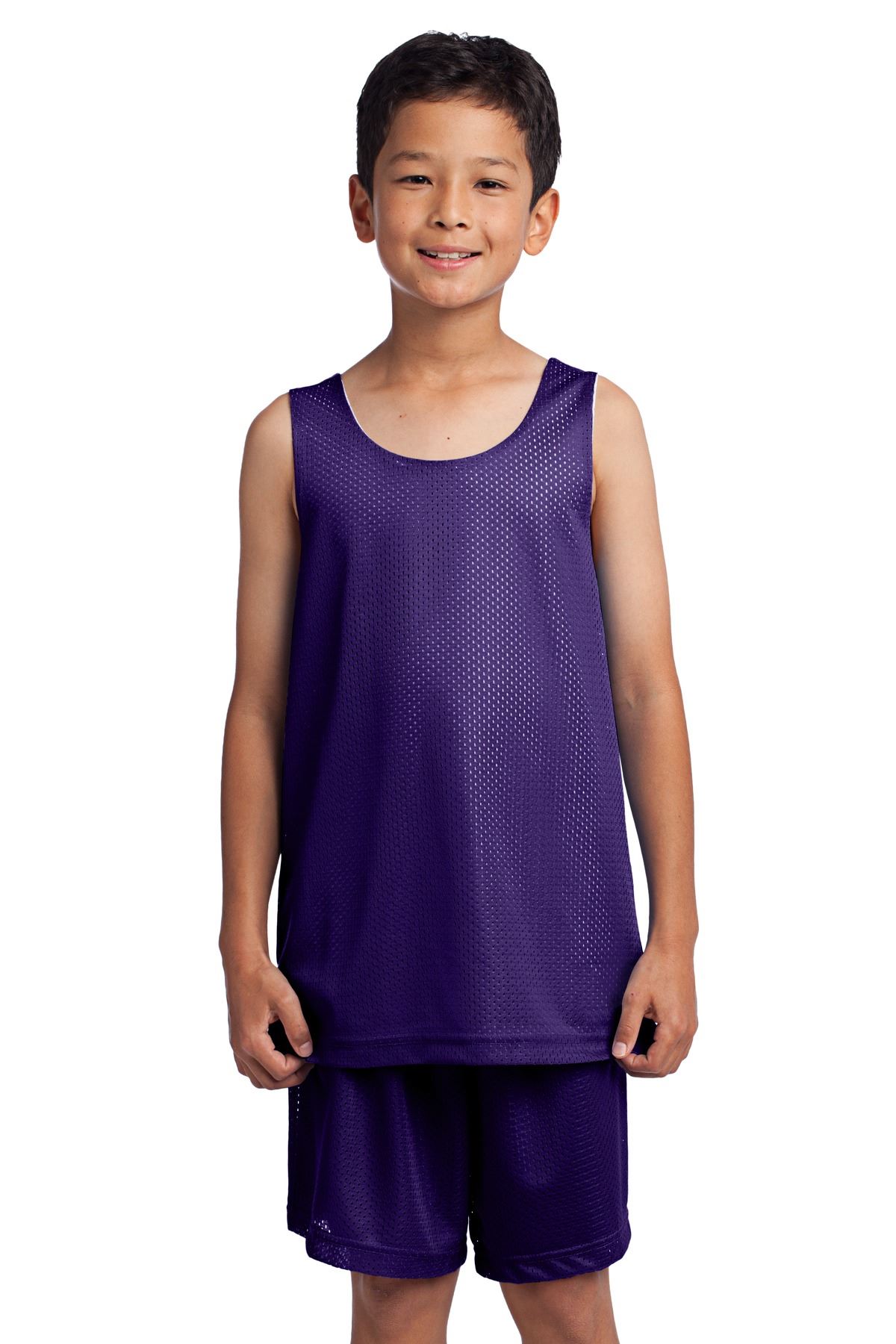 Sport-Tek Youth Basketball PosiCharge Classic Mesh Reversible Tank YST500 - Picture 18 of 25