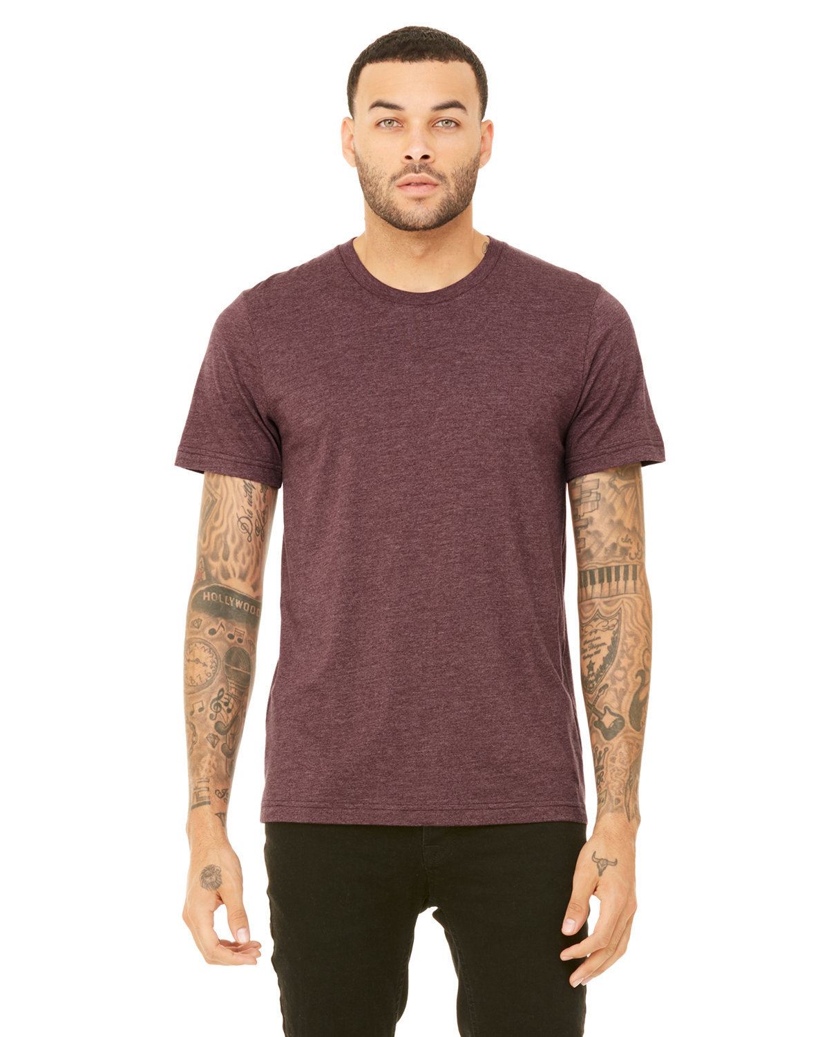 BELLA+CANVAS Unisex Short Sleeve Heather CVC Crew Neck Stylish T-Shirt 3001CVC - Picture 23 of 51