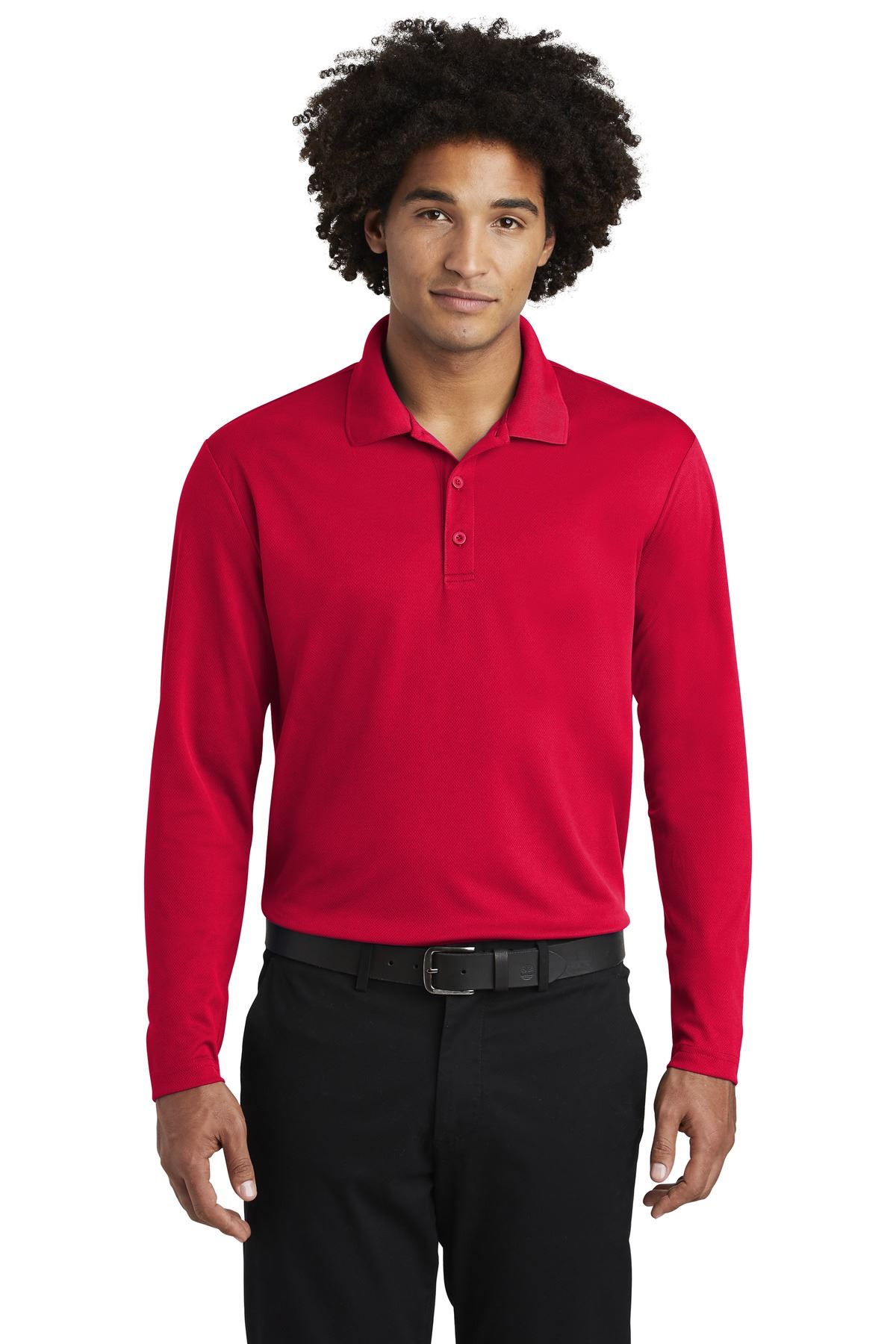 Sport-Tek Mens Long Sleeves Dry Fit  Performance Golf Polo T-Shirt ST640LS - Picture 14 of 19