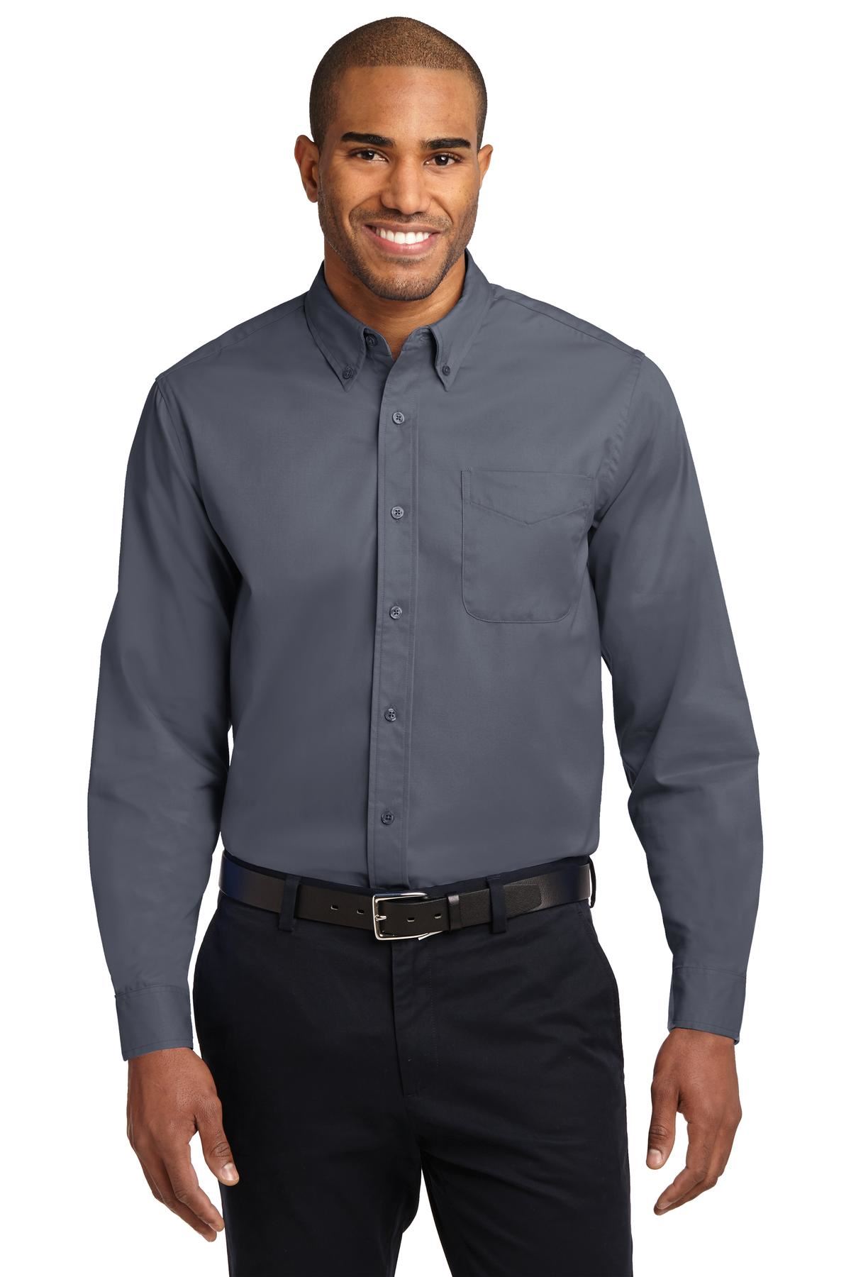Port Authority Long Sleeve Button Down collar Easy Care Shirt S608 - Picture 39 of 51