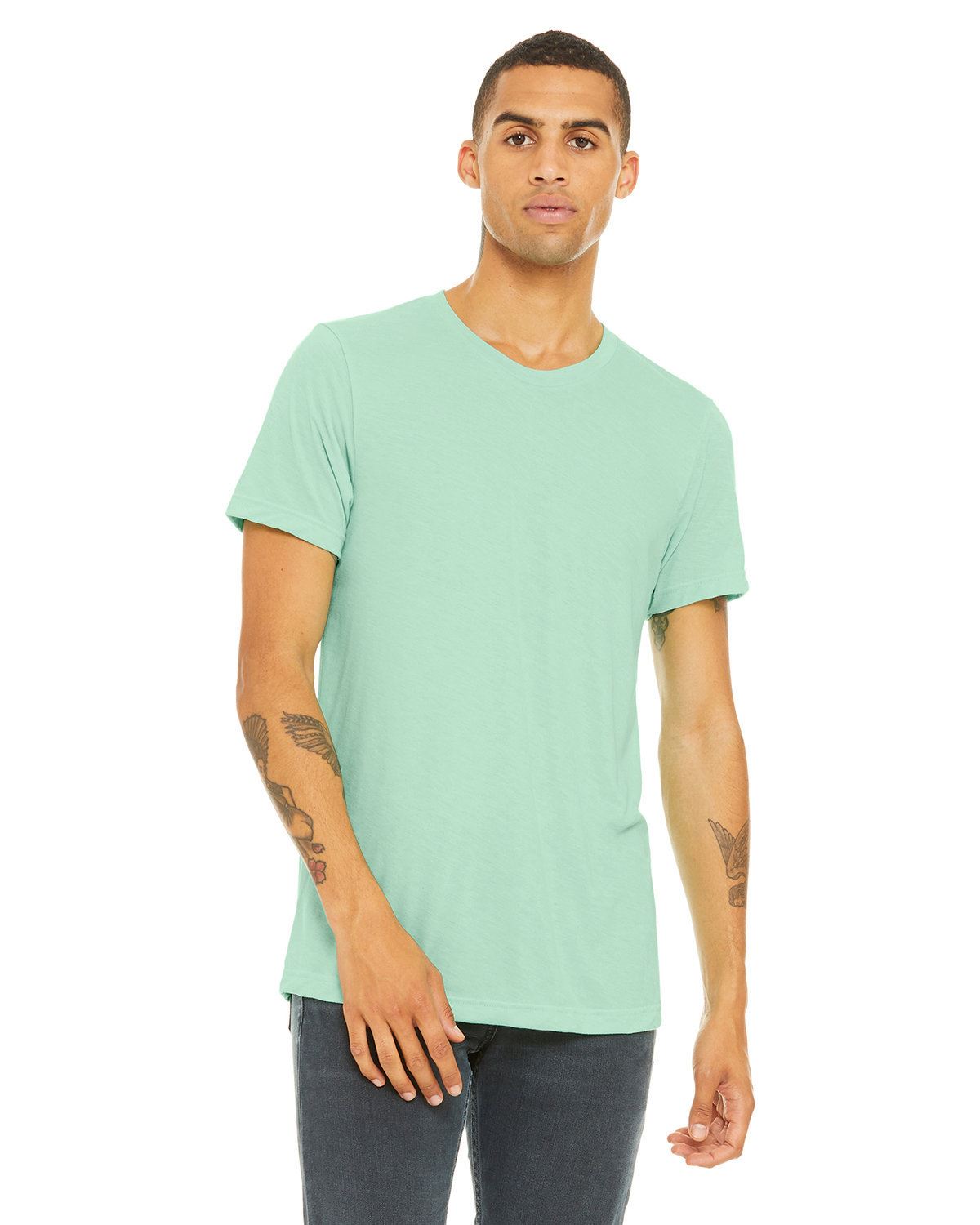 BELLA+CANVAS Unisex Short Sleeve Heather CVC Crew Neck Stylish T-Shirt 3001CVC - Picture 26 of 51