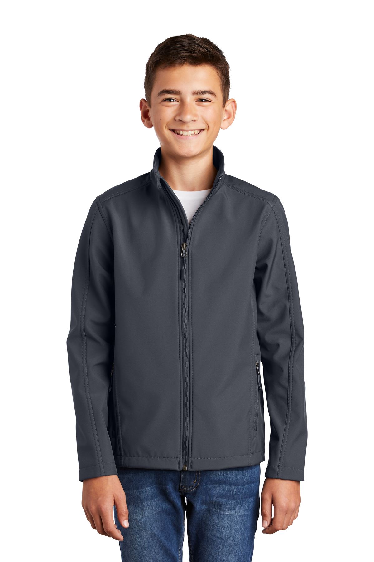 Port Authority Youth Core Soft Shell Water Resistant Jacket Y317 - Picture 3 of 8