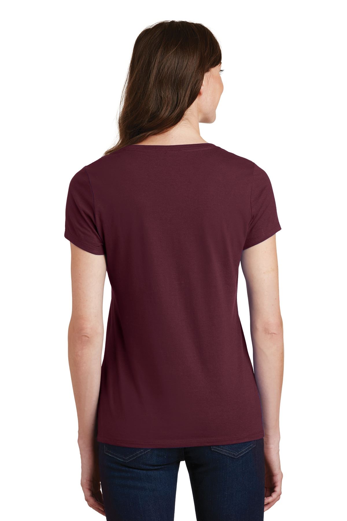 Port & Company Women's Short Sleeve V-Neck Fan Favorite T-Shirt LPC450V - Picture 9 of 43