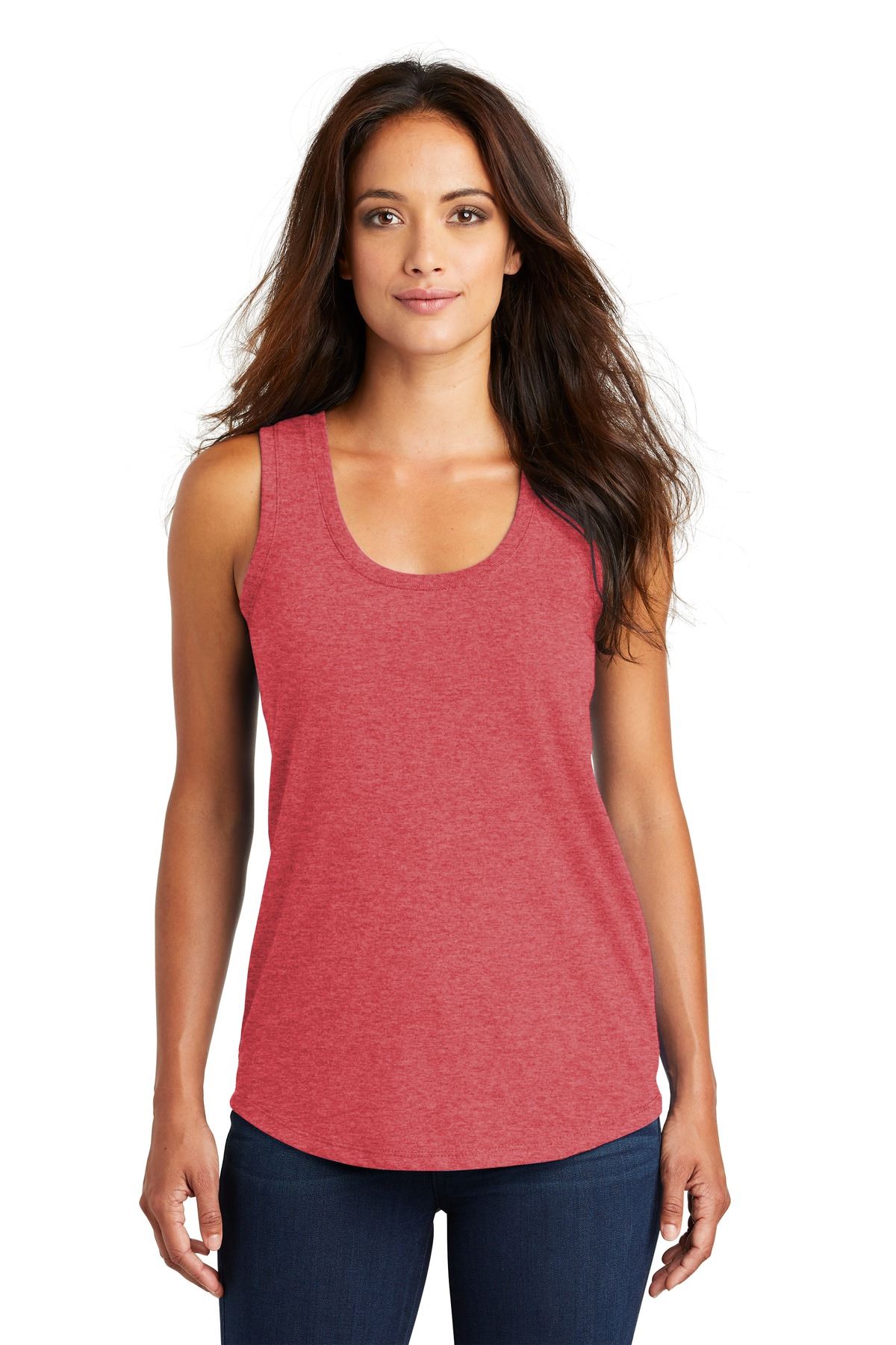 District Womens Sleeveless Perfect Tri Racerback Round Neck Tank Top DM138L - Picture 23 of 30