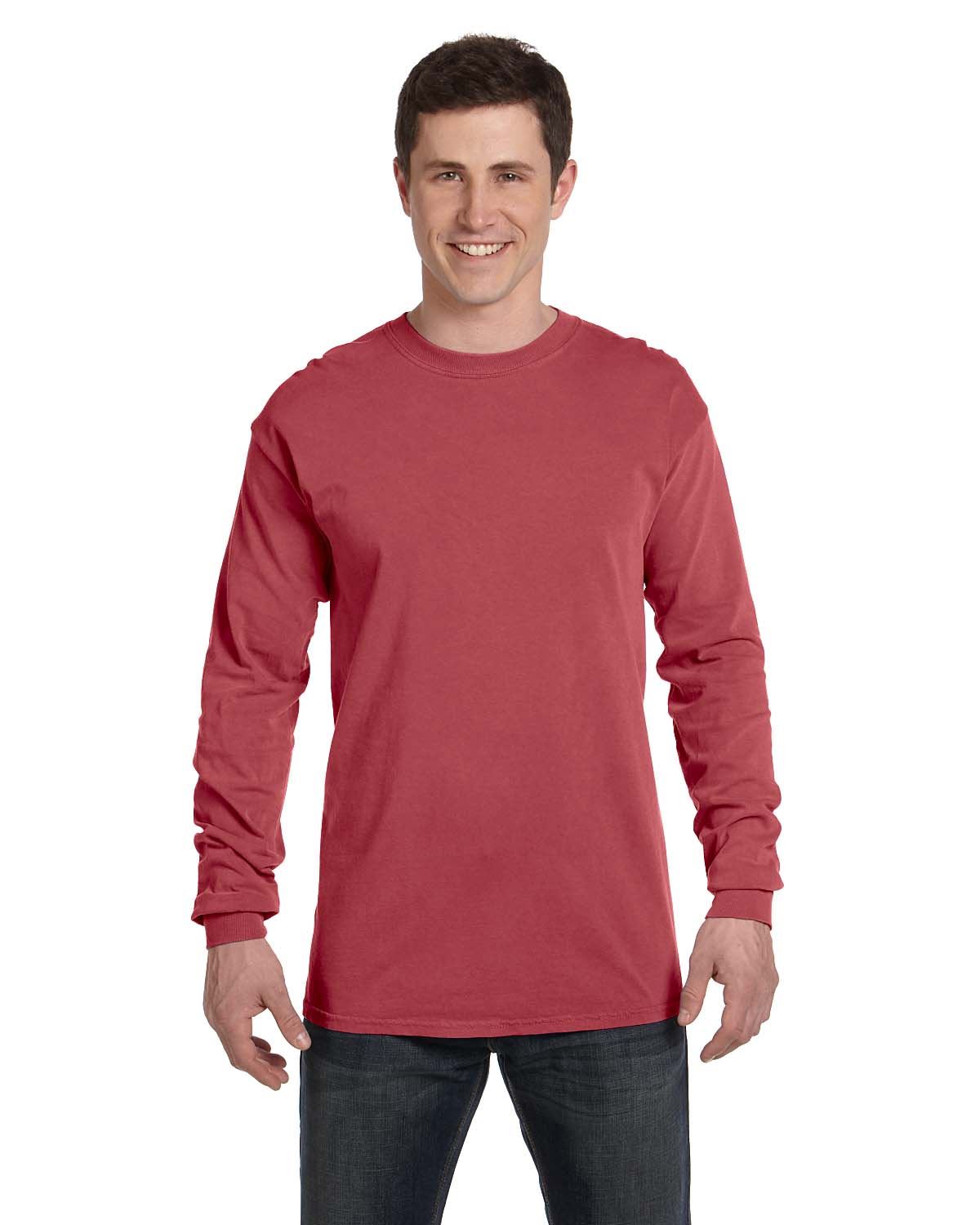Comfort Colors Mens T-Shirt Long Sleeve Garment Dyed Preshrunk Tee C6014 - Picture 9 of 70