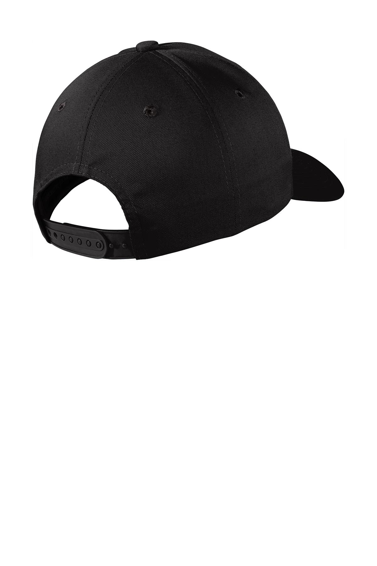 Port Authority Men's Cotton/Polyester Snapback Fine Twill Cap Hat C801 - Picture 5 of 15