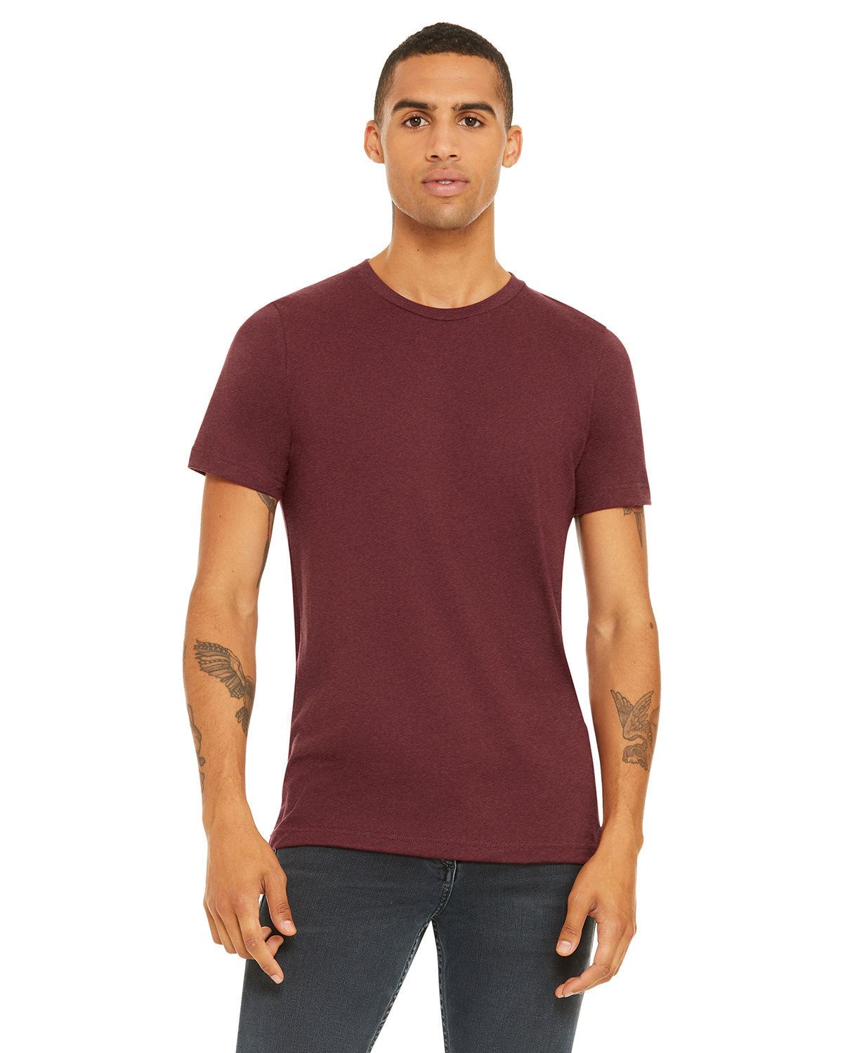 BELLA+CANVAS Unisex Short Sleeve Heather CVC Crew Neck Stylish T-Shirt 3001CVC - Picture 11 of 51