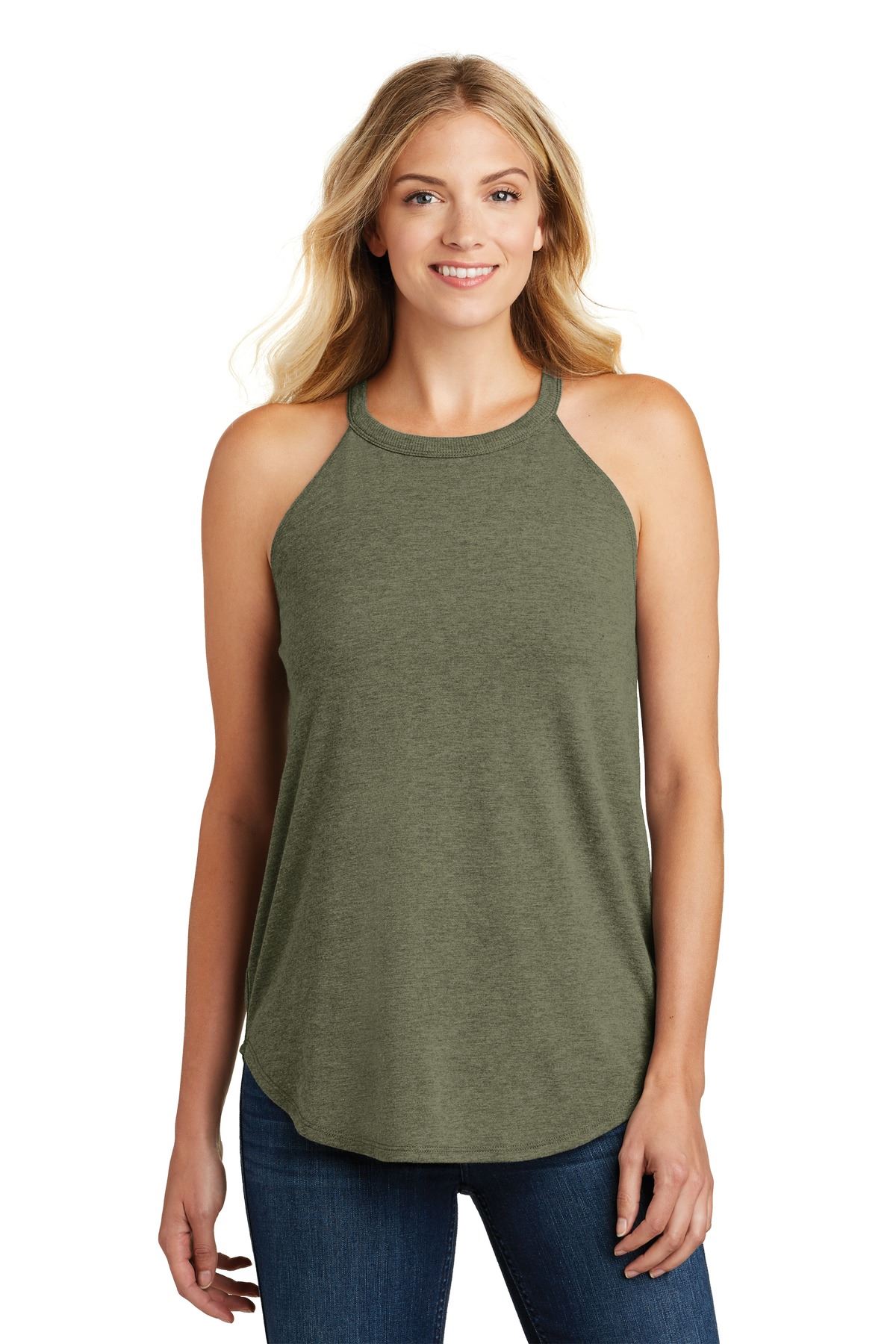District Made Womens Sleeveless Perfect Tri Rocker Stylish Tank Top DT137L - Picture 14 of 21