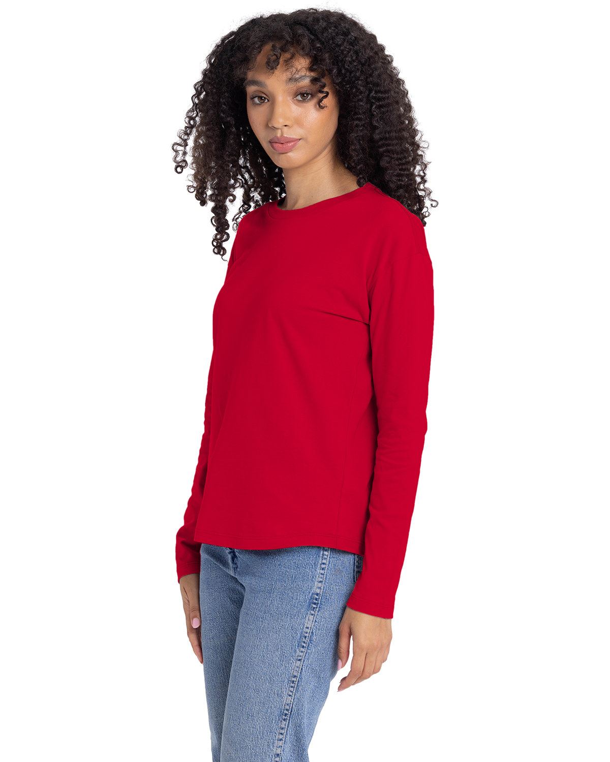 Next Level Apparel Ladies Ring-Spun Cotton Relaxed Long Sleeve T-Shirt 3911NL - Picture 17 of 20