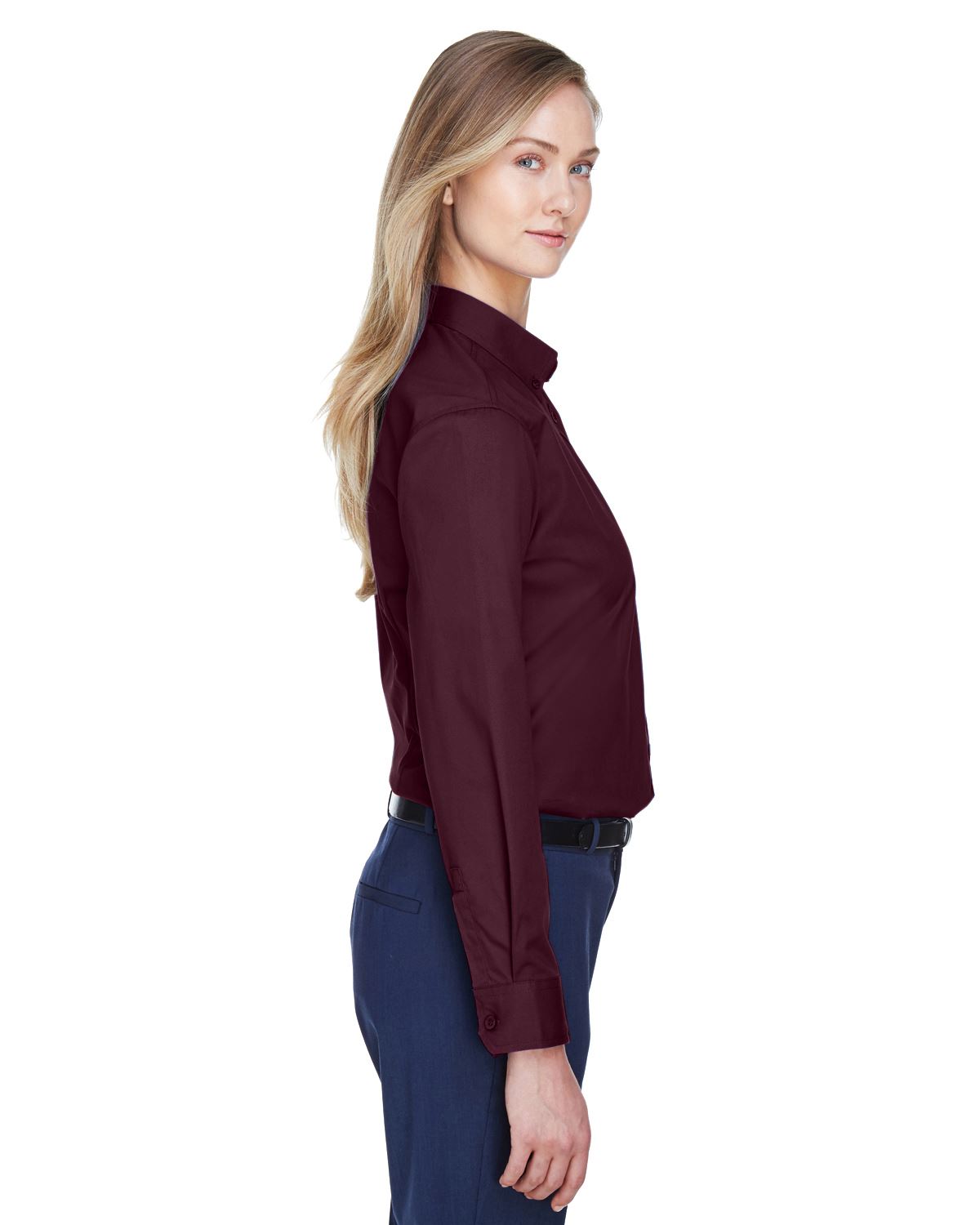 Core 365 Womens Button Down Dress Shirt Operate LongSleeve Twill Shirt