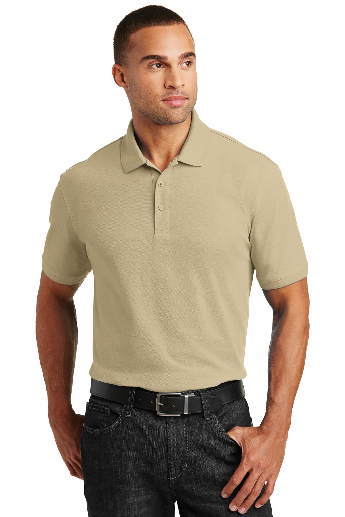 NEW Port Authority Mens 3 Button Placket Core Classic Pique Polo Shirt M-K100 - Picture 32 of 35