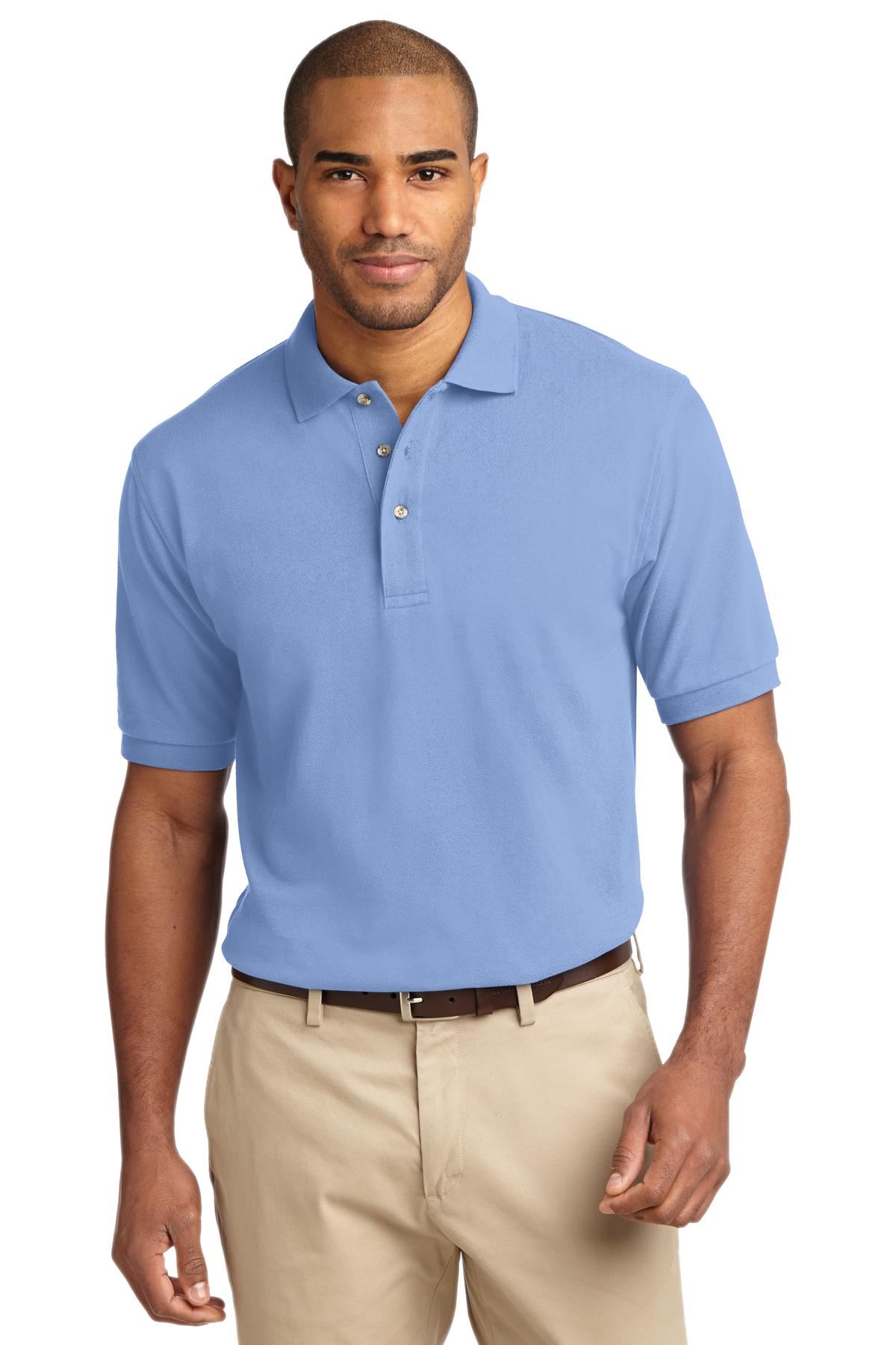 Port Authority Mens Short Sleeve Heavyweight Cotton Pique Polo Shirt K420 - Picture 17 of 42