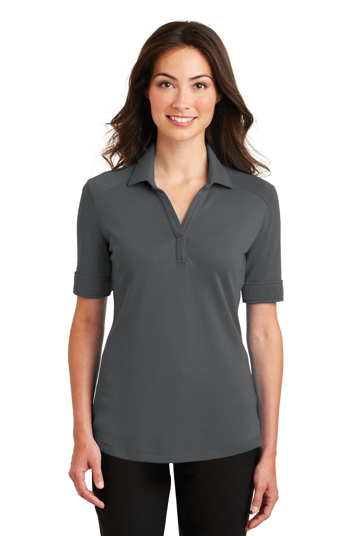 Port Authority Womens Silk Touch Interlock Performance Polo Shirt L5200 - Picture 16 of 21