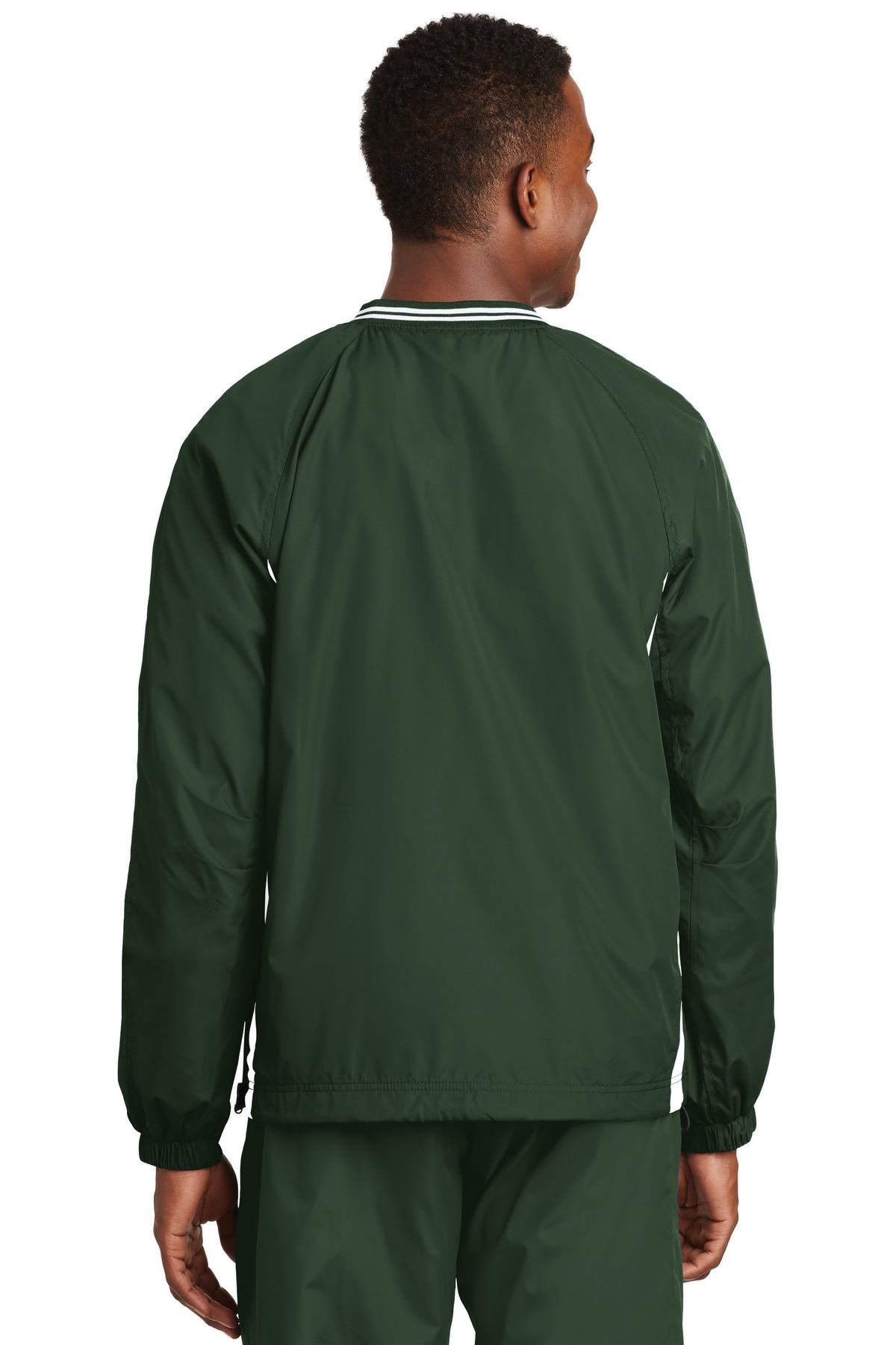 Sport Tek Mens Tipped V Neck Pullover Golf Wind Shirt Jacket M-JST62 - Picture 15 of 29