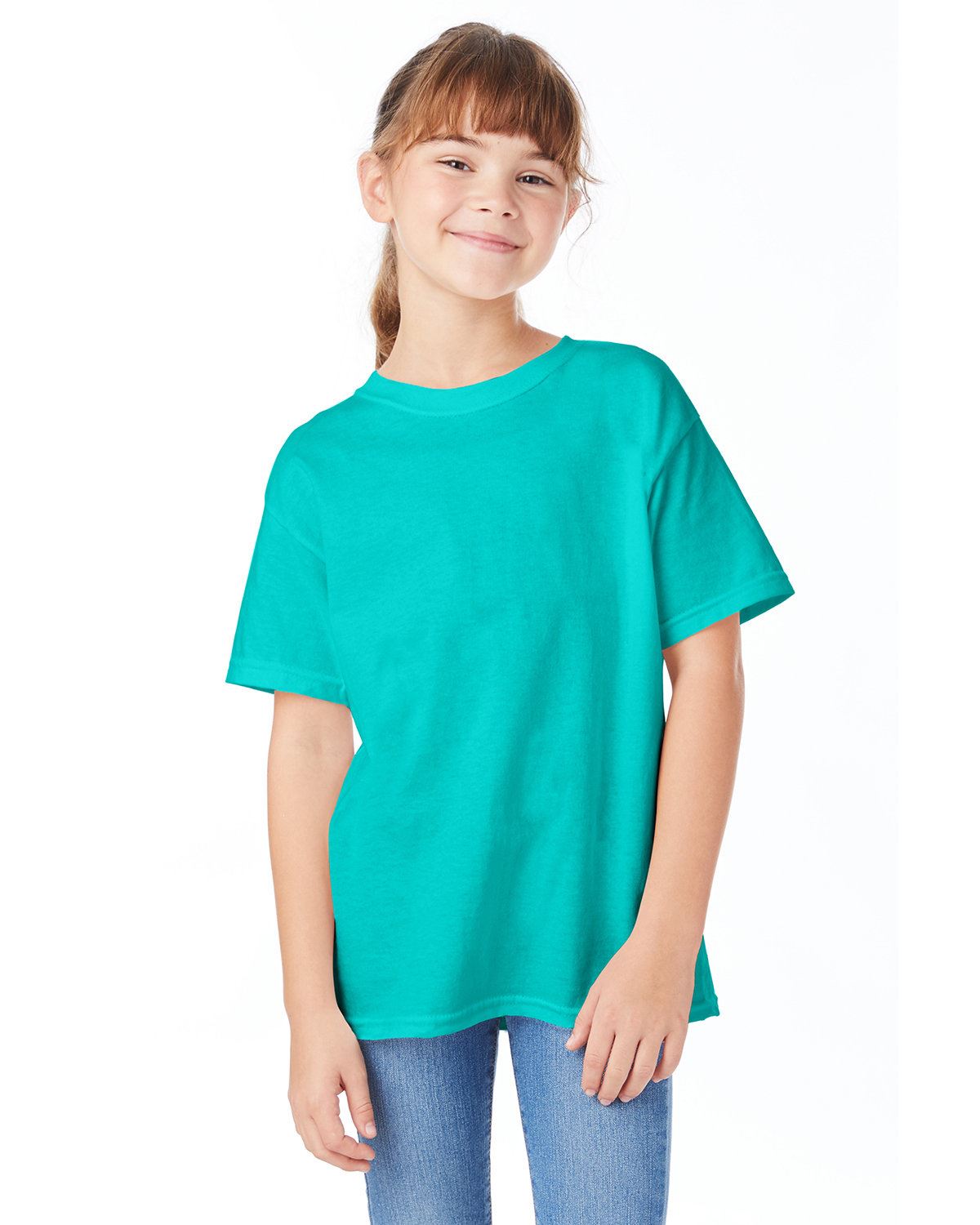 Hanes Youth 5.2 oz Short Sleeves ComfortSoft Cotton XS-XL T-Shirt 5480 - Picture 11 of 39