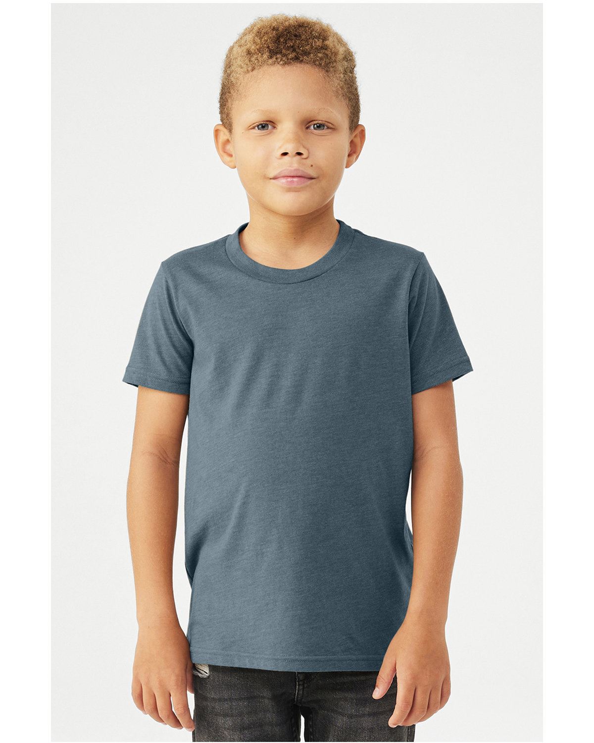 Bella + Canvas Youth Short Sleeve Basic Plain CVC Jersey T-Shirt 3001YCV - Picture 20 of 37