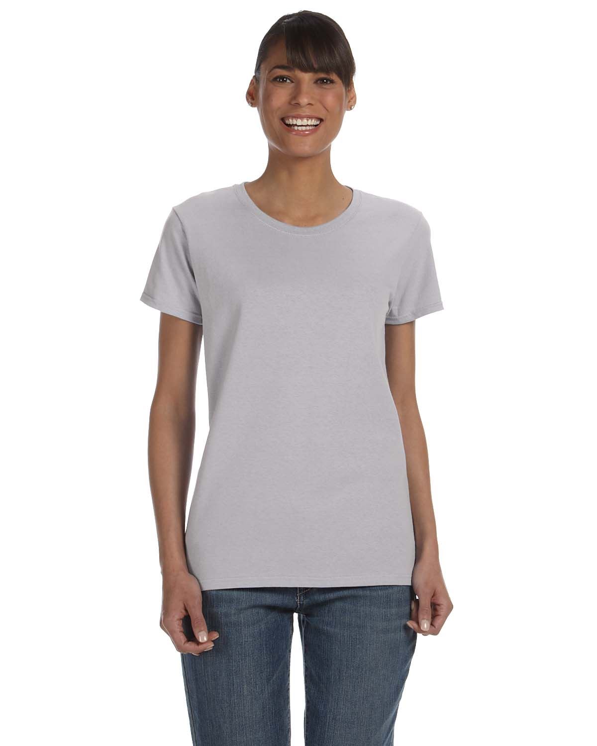 Gildan Womens T-Shirt Short Sleeves Heavy Cotton Ladies 5.3 oz Missy Fit MG500L - Picture 28 of 31