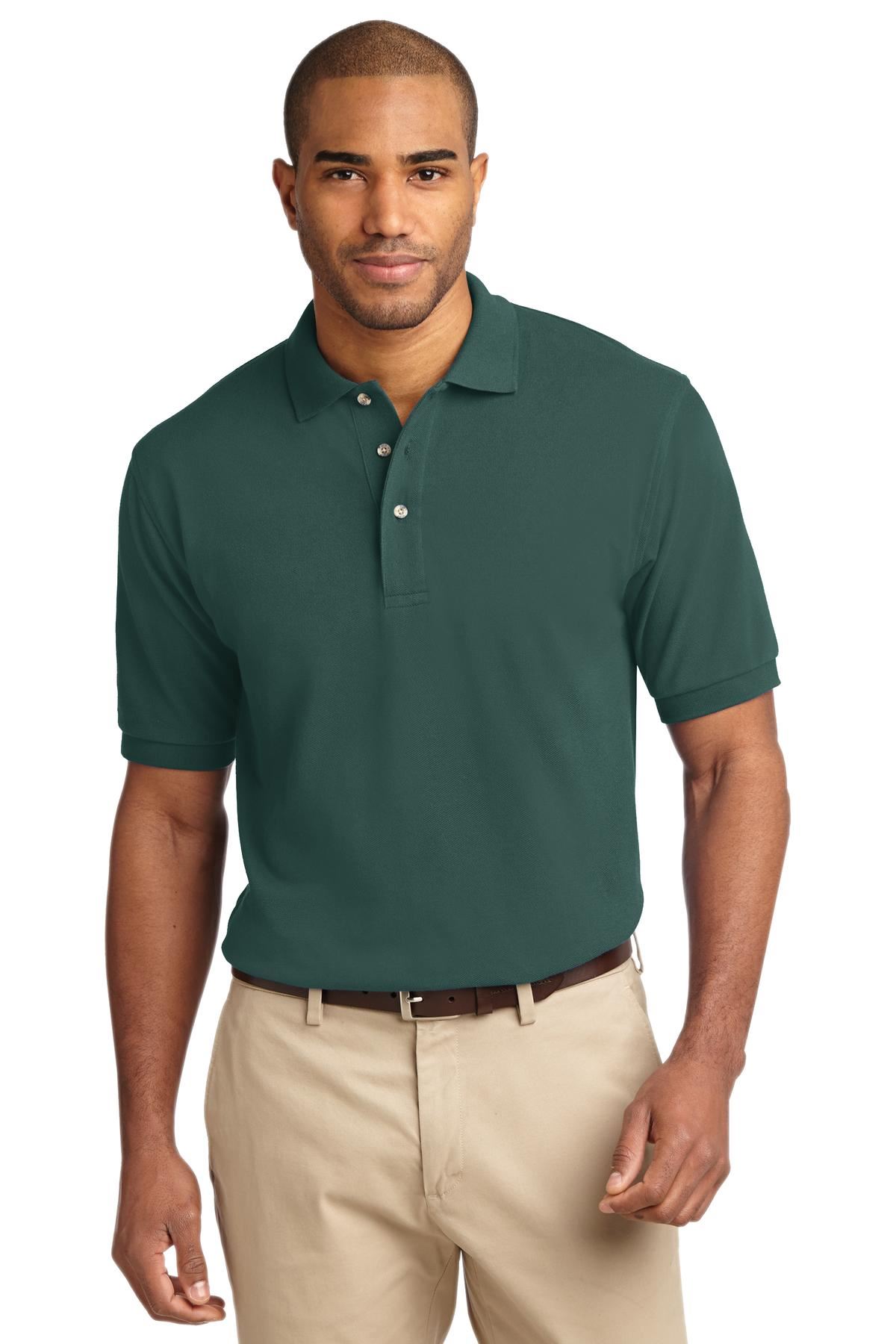 Port Authority Mens Short Sleeve Heavyweight Cotton Pique Polo Shirt K420 - Picture 10 of 42