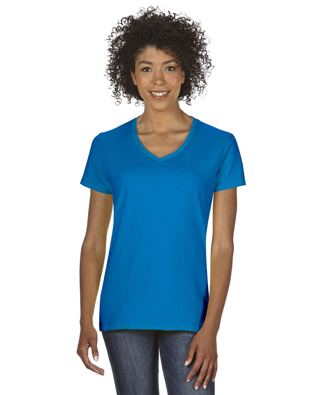 NEW Gildan Women's Heavy Cotton Short Sleeves Ladies V-Neck T-Shirt M-G500VL - Picture 25 of 27
