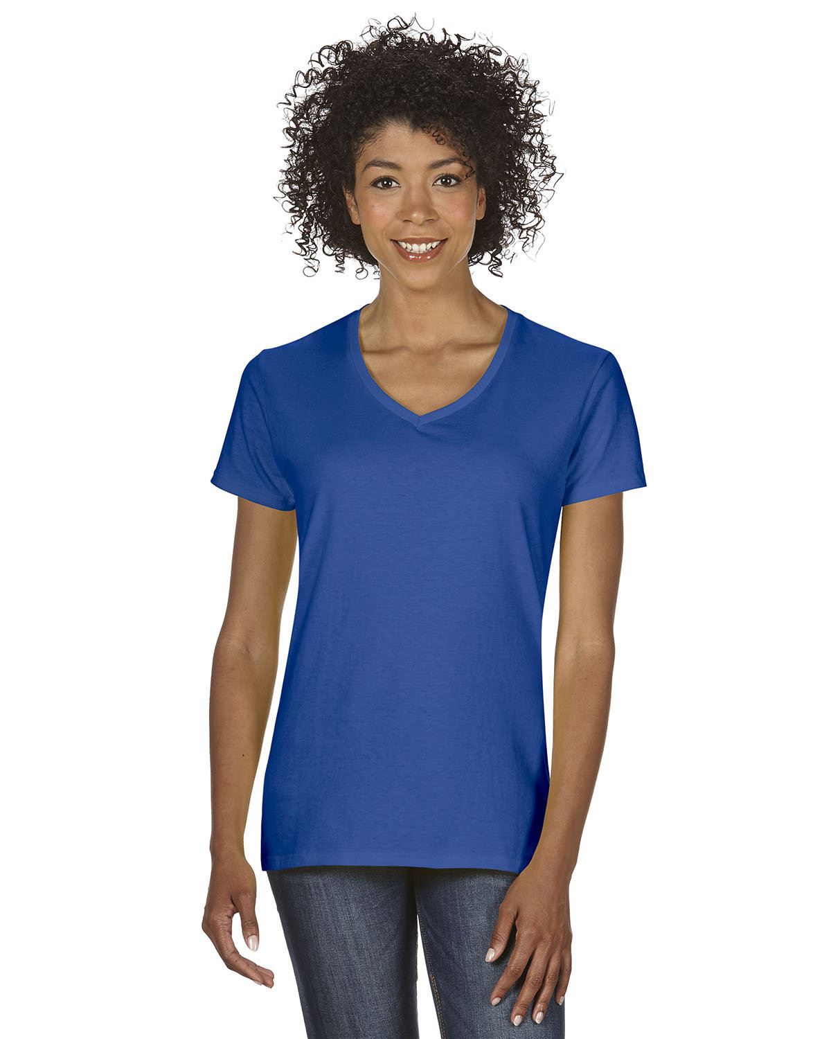NEW Gildan Women's Heavy Cotton Short Sleeves Ladies V-Neck T-Shirt M-G500VL - Picture 24 of 27