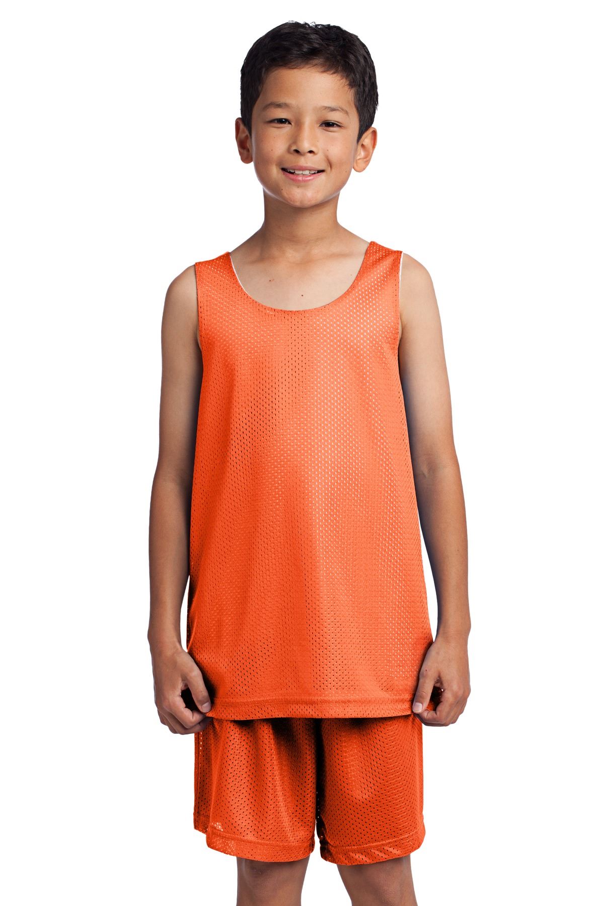 Sport-Tek Youth Basketball PosiCharge Classic Mesh Reversible Tank YST500 - Picture 8 of 25