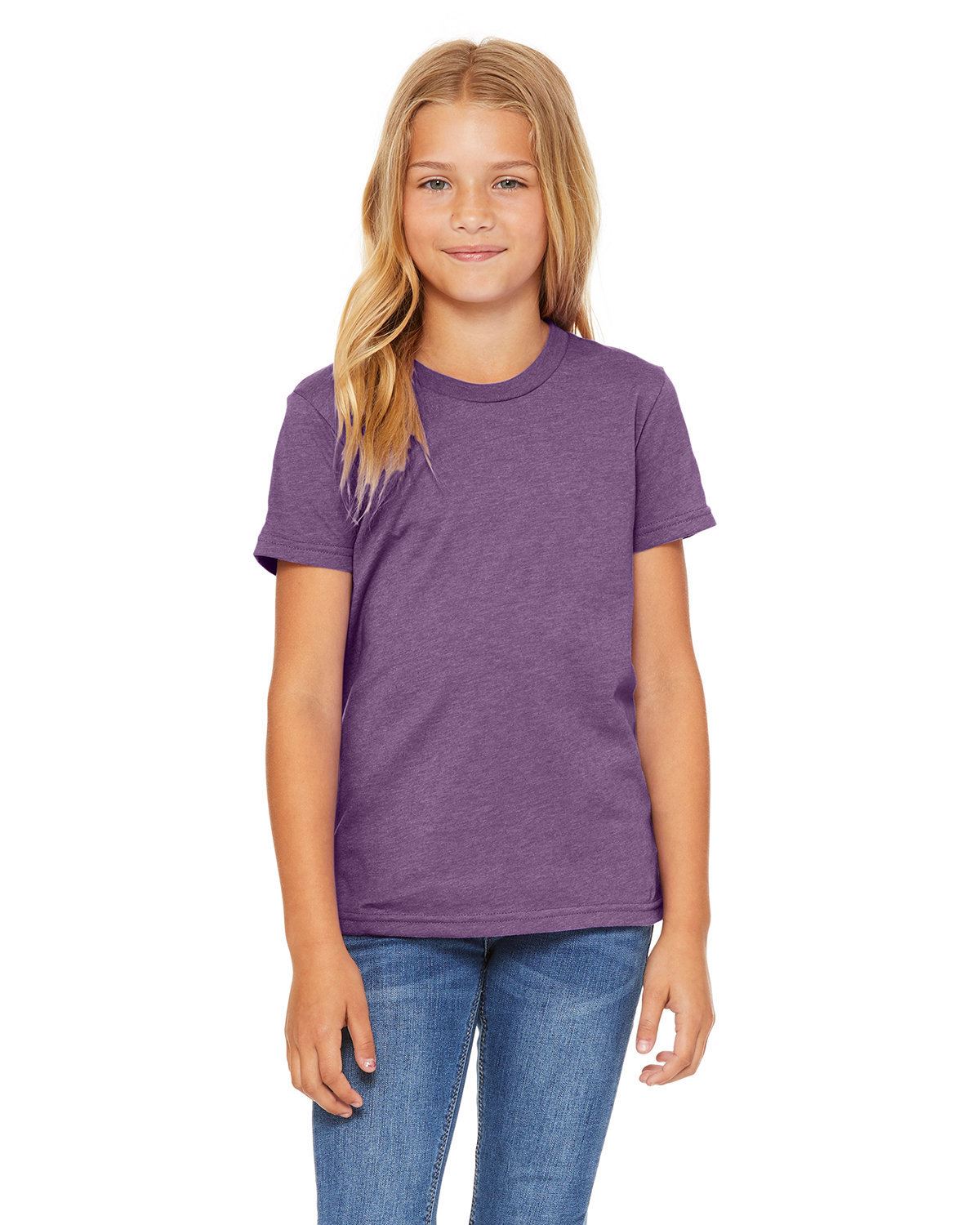 Bella + Canvas Youth Short Sleeve Basic Plain CVC Jersey T-Shirt 3001YCV - Picture 30 of 37