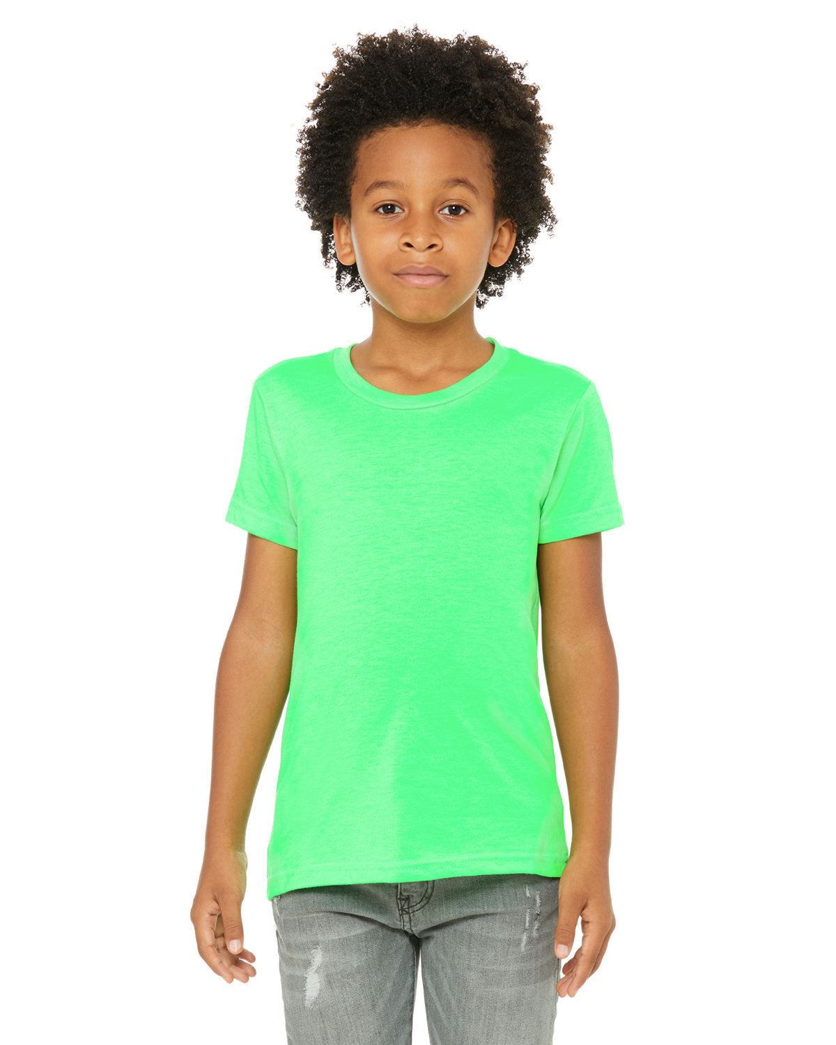 Bella + Canvas Youth Short Sleeve Basic Plain CVC Jersey T-Shirt 3001YCV - Picture 33 of 37