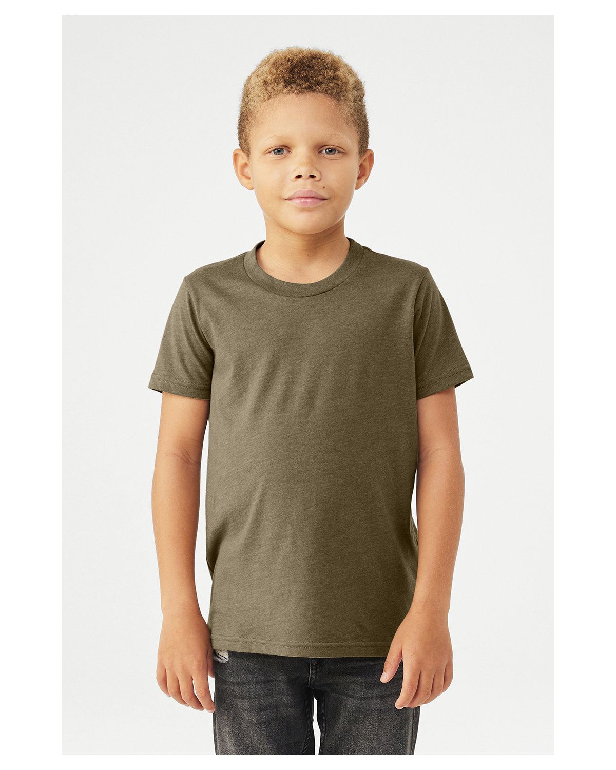 Bella + Canvas Youth Short Sleeve Basic Plain CVC Jersey T-Shirt 3001YCV - Picture 16 of 37