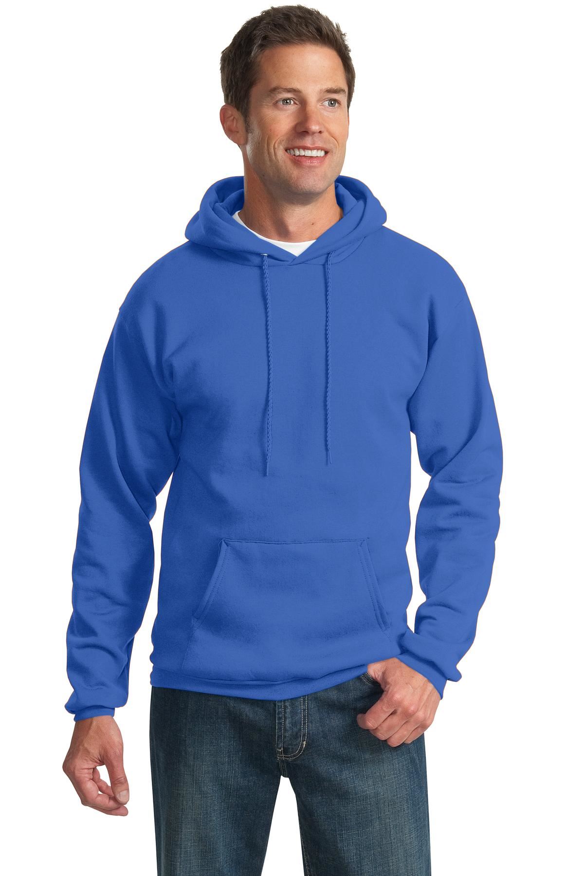 Port & Company 9oz Mens Pullover Hooded Sweatshirt Front Pockets PC90H - Picture 34 of 41