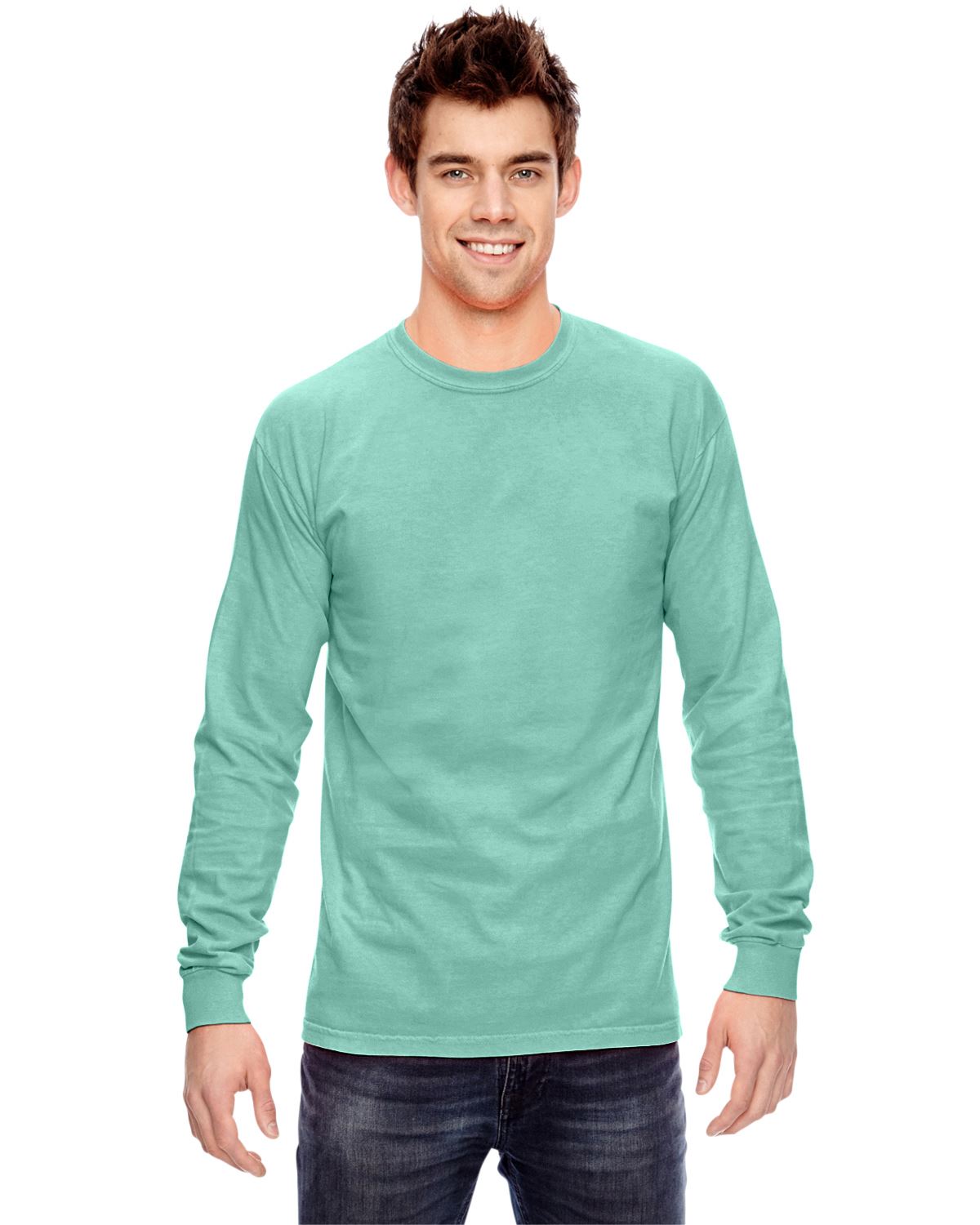 Comfort Colors Mens T-Shirt Long Sleeve Garment Dyed Preshrunk Tee C6014 - Picture 30 of 70