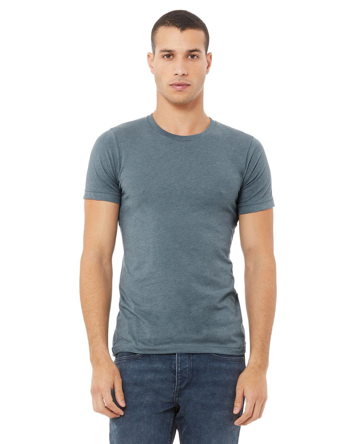 BELLA+CANVAS Unisex Short Sleeve Heather CVC Crew Neck Stylish T-Shirt 3001CVC - Picture 41 of 51
