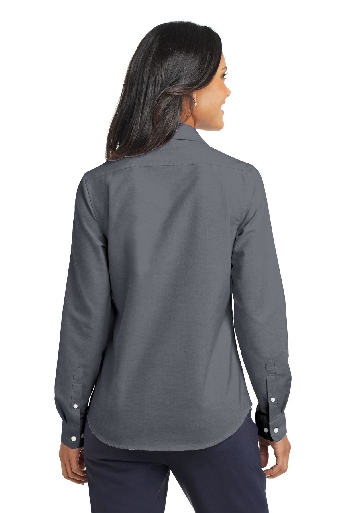 Port Authority Womens Long Sleeve SuperPro Oxford Dress Shirt L658 - Picture 5 of 15