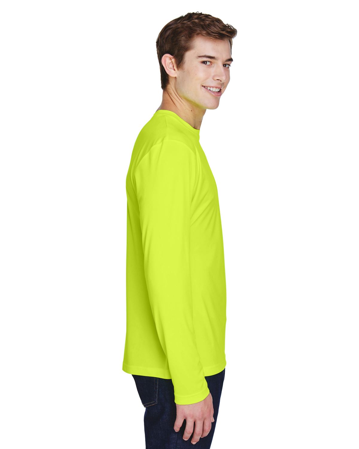 Team 365 Mens Long Sleeve T-Shirt Dri-Fit Performance Workout UV Protect TT11L - Picture 8 of 41