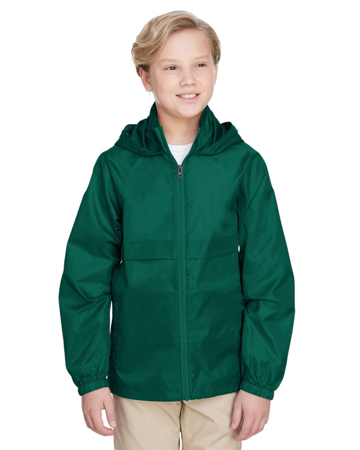 Team 365 Boys Lightweight Jacket Full Zip Water Resistant Finish TT73Y - Picture 12 of 35