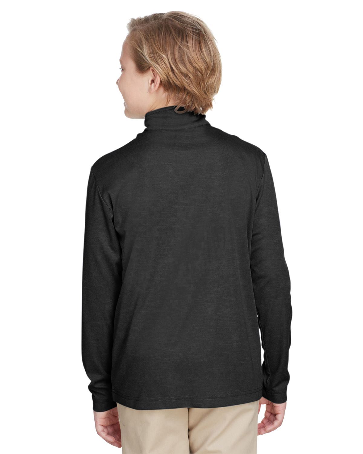 Team 365 Youth Quarter-Zip Jacket UV Protection Sonic Heather Performance TT31HY - Picture 7 of 26