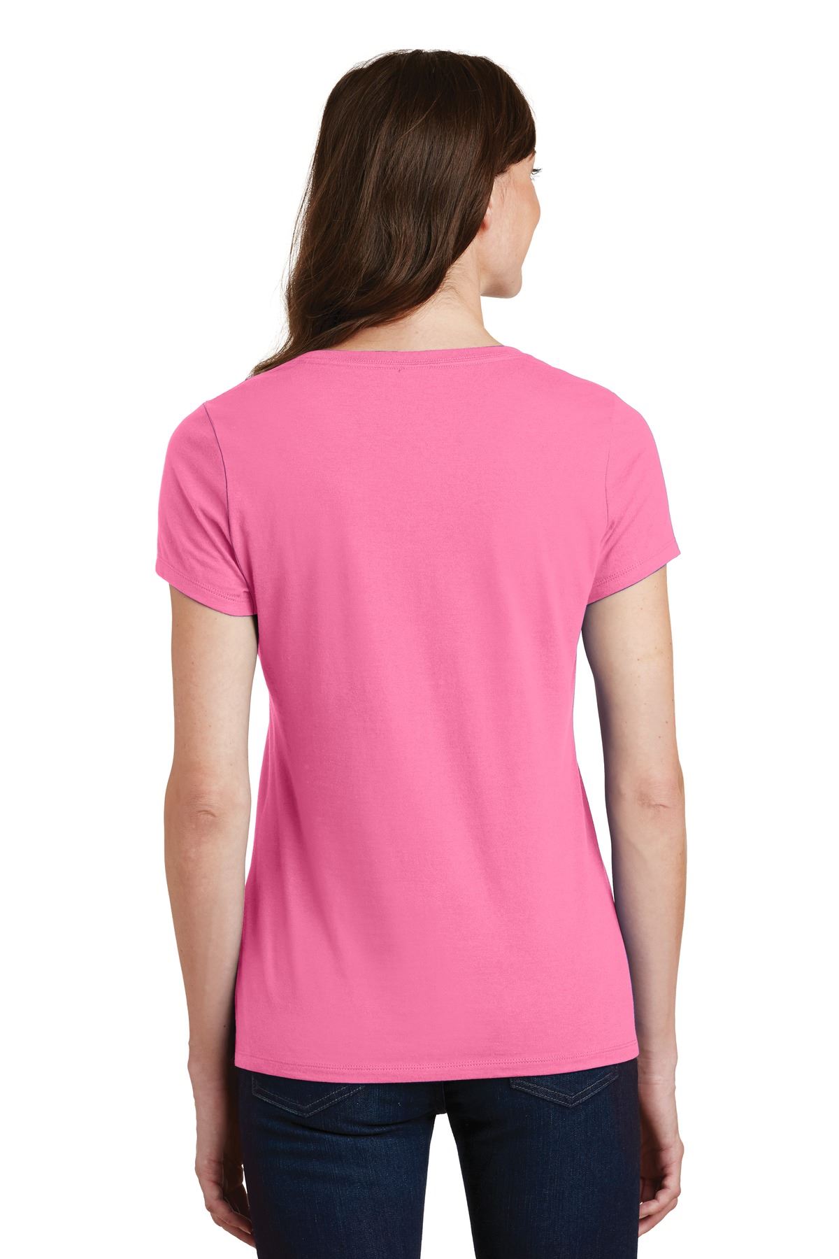 Port & Company Women's Short Sleeve V-Neck Fan Favorite T-Shirt LPC450V - Picture 29 of 43