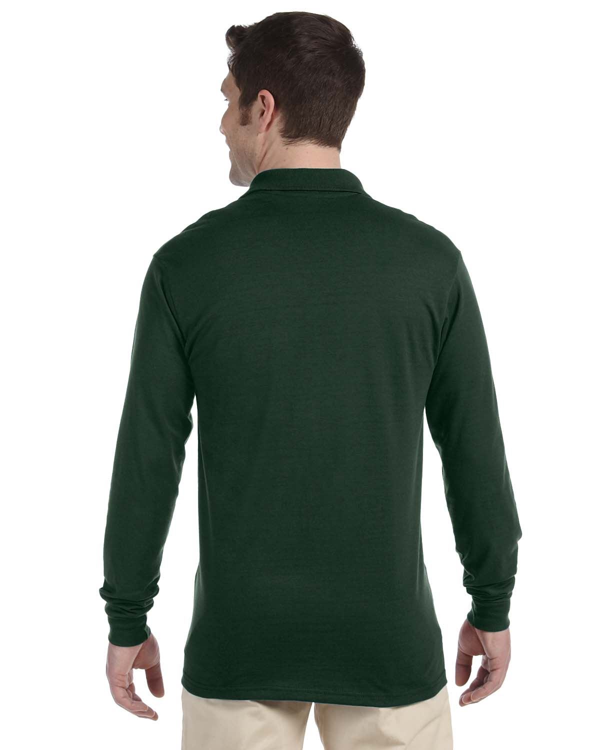 Jerzees Mens Spotshield Long Sleeve Jersey Polo Shirt 437ML - Picture 6 of 22