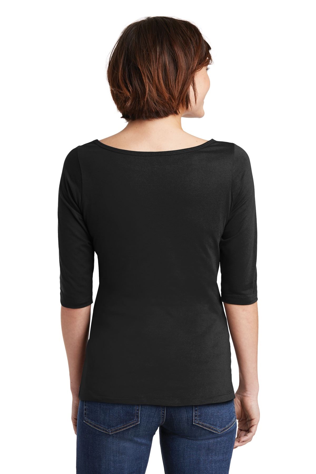 District Women's Perfect Weight 3/4-Sleeve Tee DM107L - Picture 10 of 10