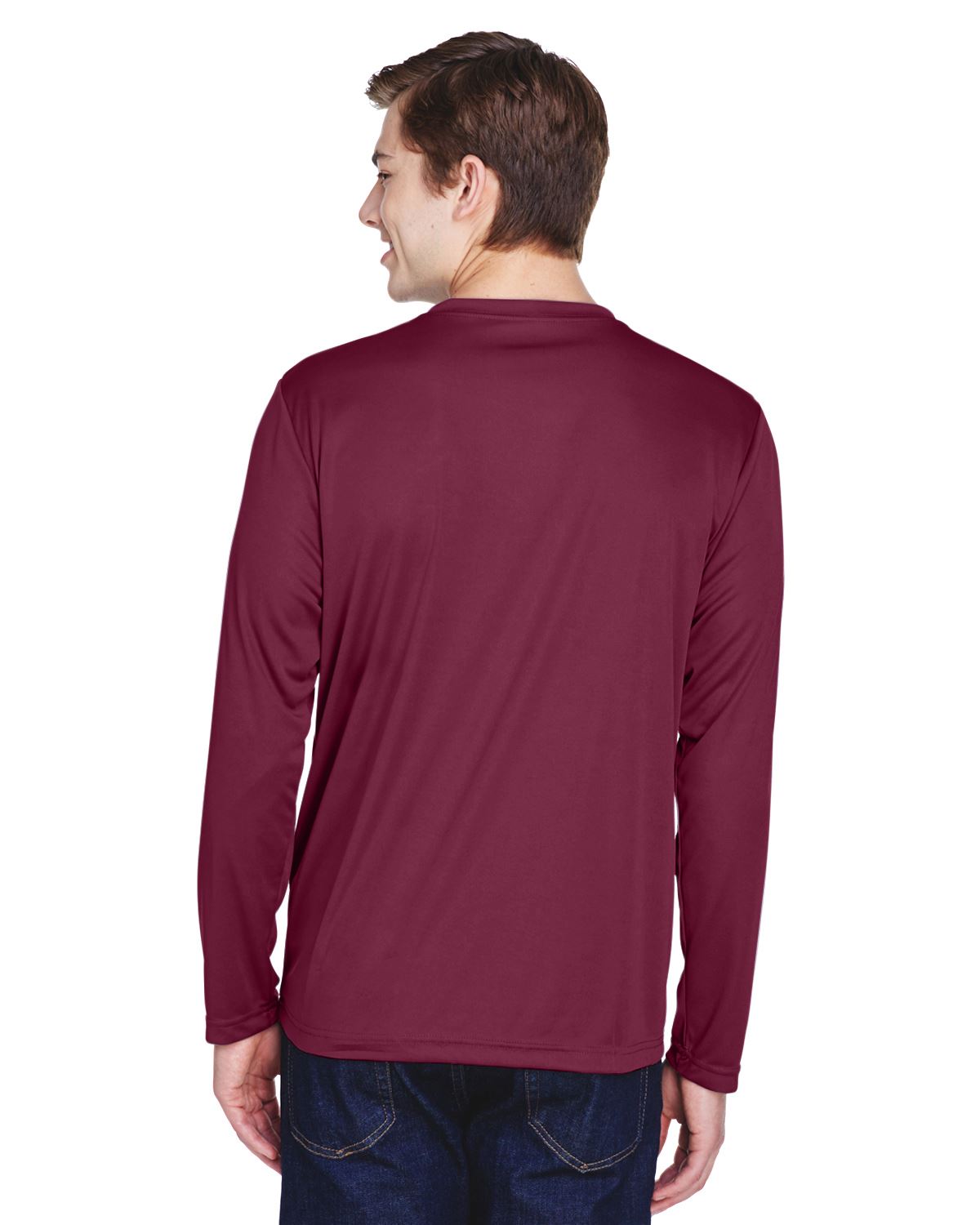 Team 365 Mens Long Sleeve T-Shirt Dri-Fit Performance Workout UV Protect TT11L - Picture 25 of 41