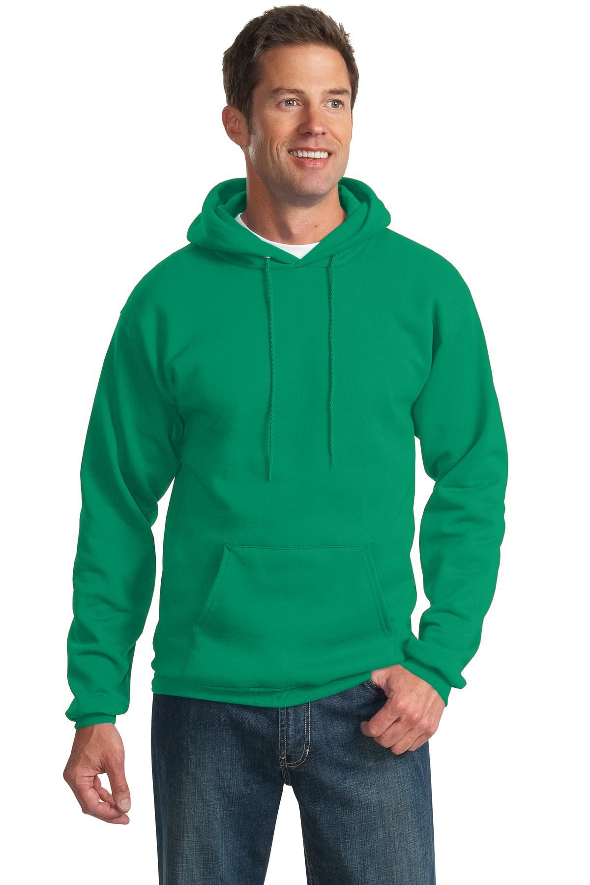 Port & Company 9oz Mens Pullover Hooded Sweatshirt Front Pockets PC90H - Picture 22 of 41