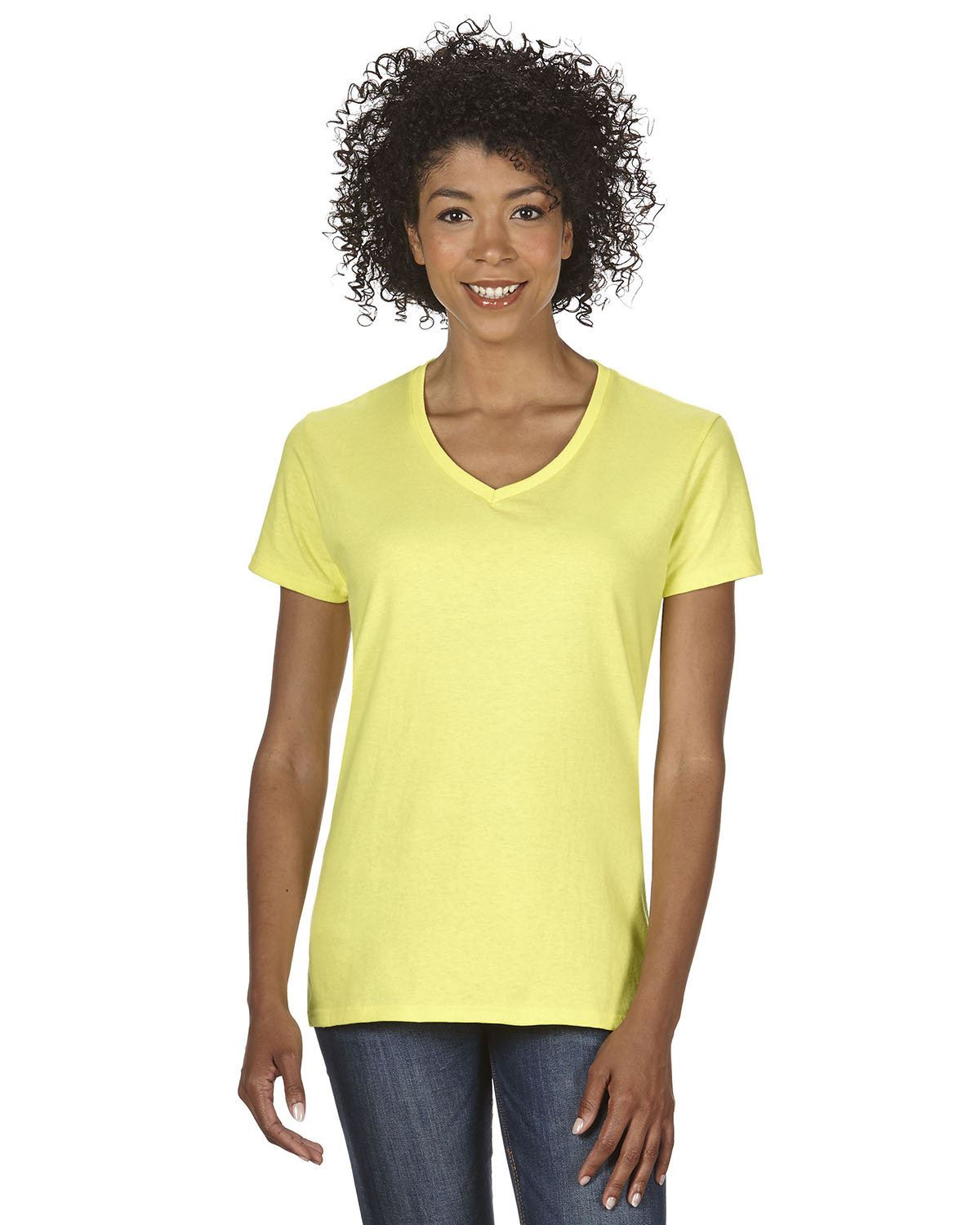 NEW Gildan Women's Heavy Cotton Short Sleeves Ladies V-Neck T-Shirt M-G500VL - Picture 8 of 27