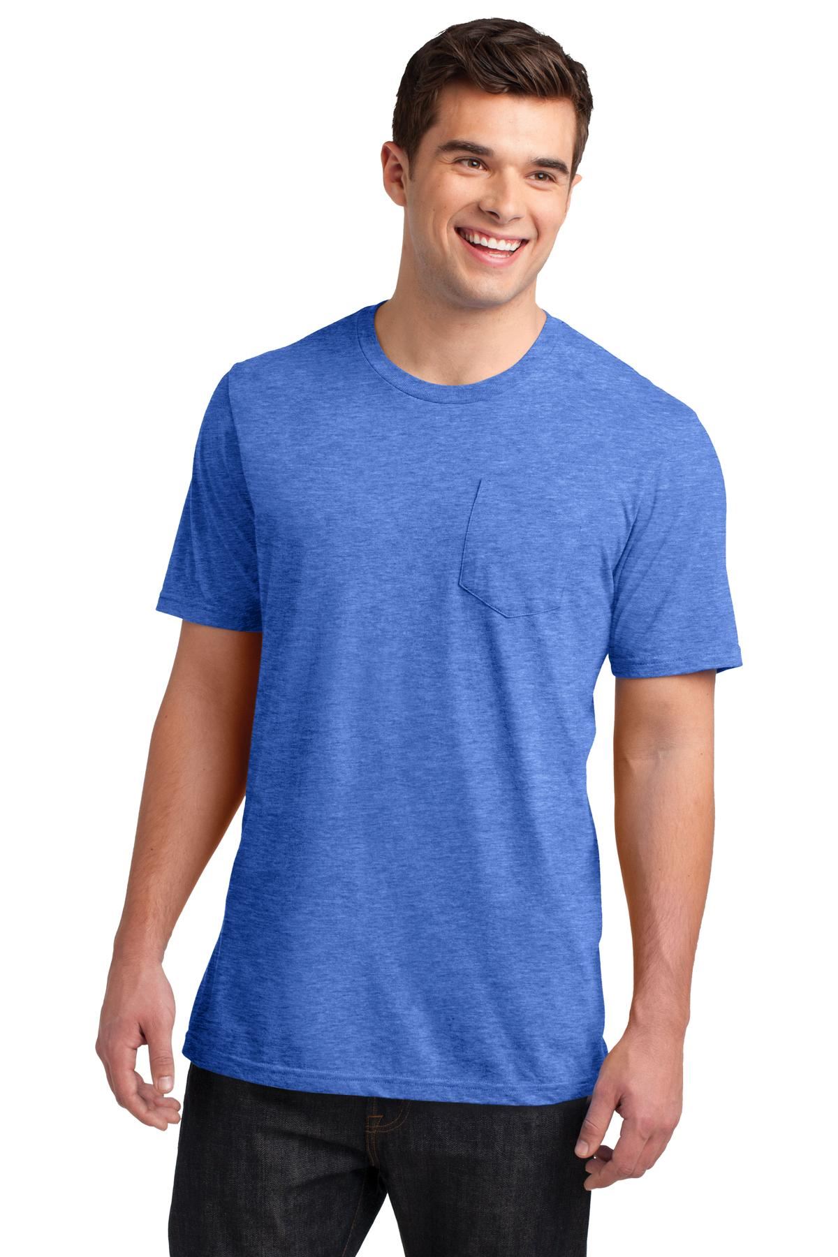 District Mens Cotton Pocket Short Sleeve Very Important T-Shirt M-DT6000P - Picture 11 of 16