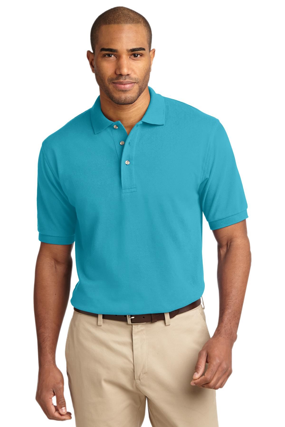 Port Authority Mens Short Sleeve Heavyweight Cotton Pique Polo Shirt K420 - Picture 37 of 42