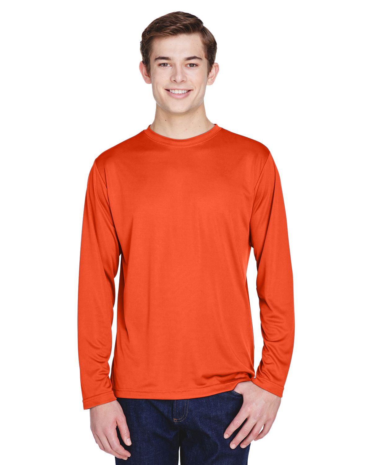 Team 365 Mens Long Sleeve T-Shirt Dri-Fit Performance Workout UV Protect TT11L - Picture 27 of 41