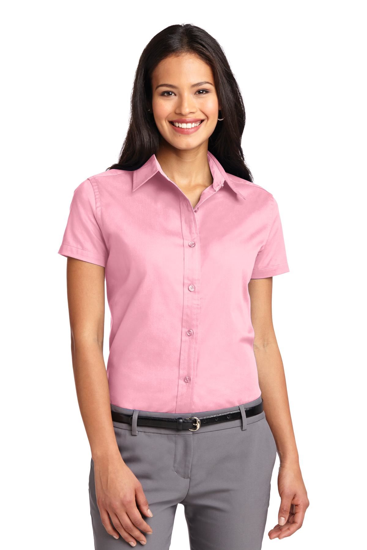 Port Authority Womens Short Sleeve Wrinkle Resistant Easy Care Collar Shirt L508 - Picture 15 of 38